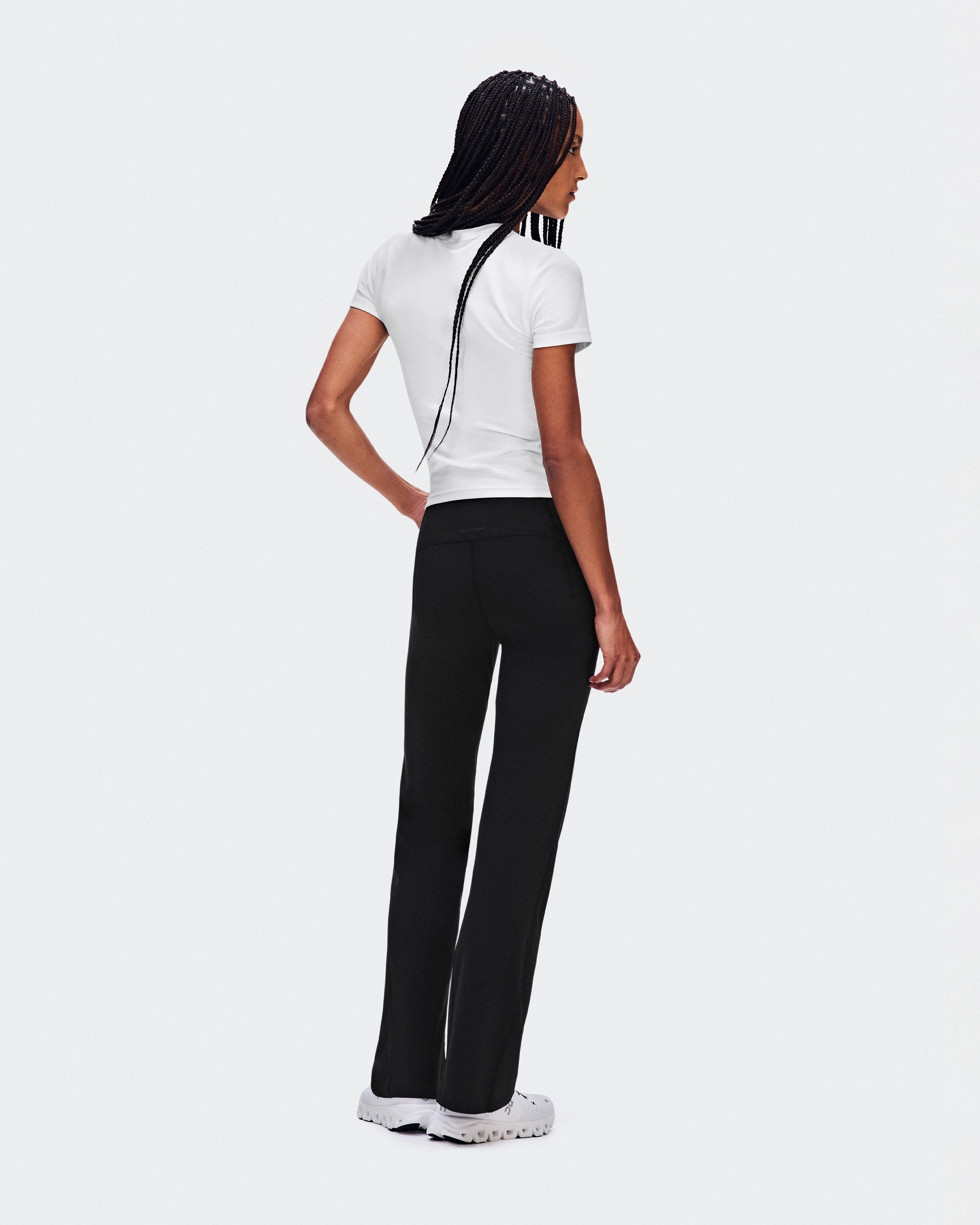 On All-Day Ribbed T-Shirt White Femme Hauts et t-shirts