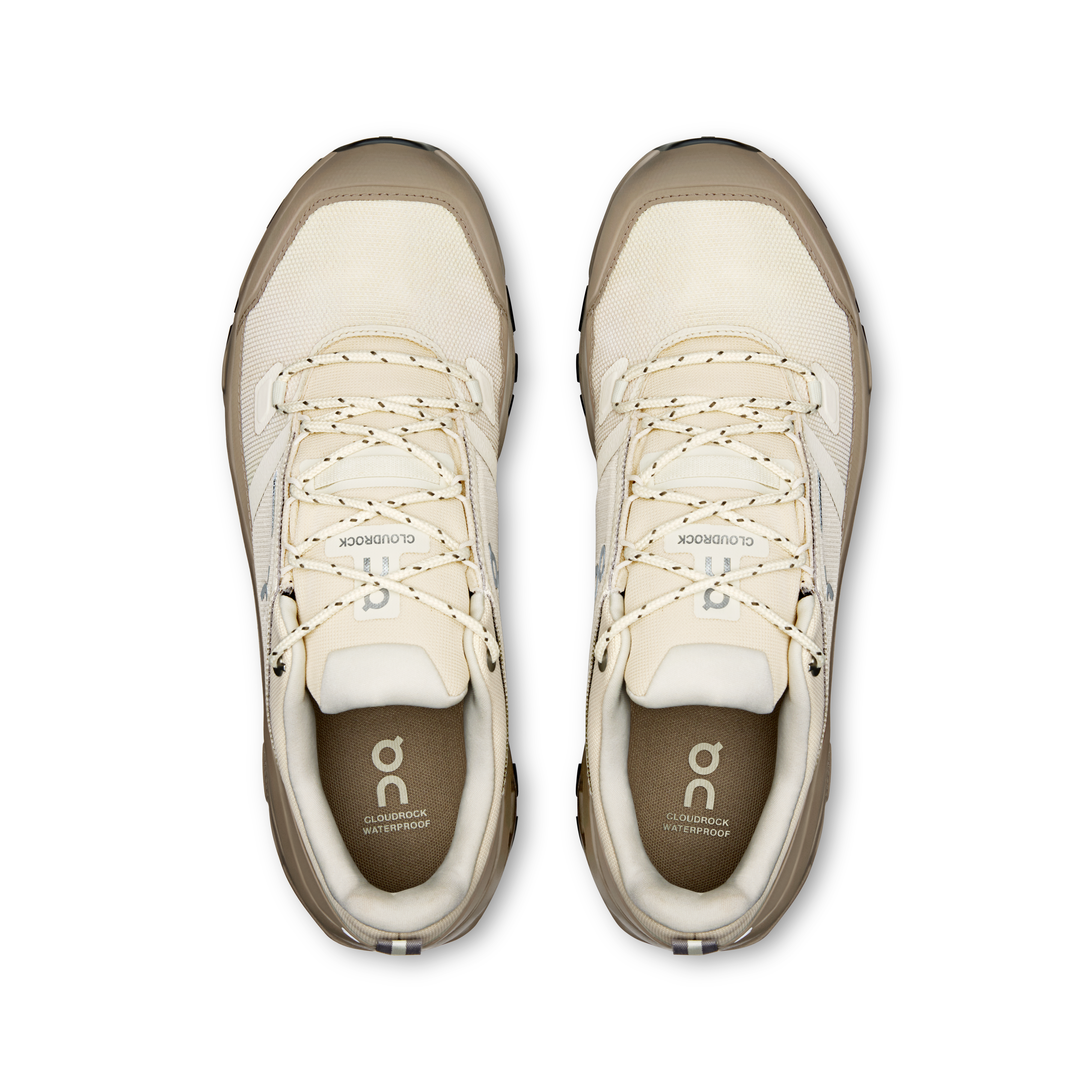 On Cloudrock Low Waterproof Grain & Soba Homme Randonnée Chaussures