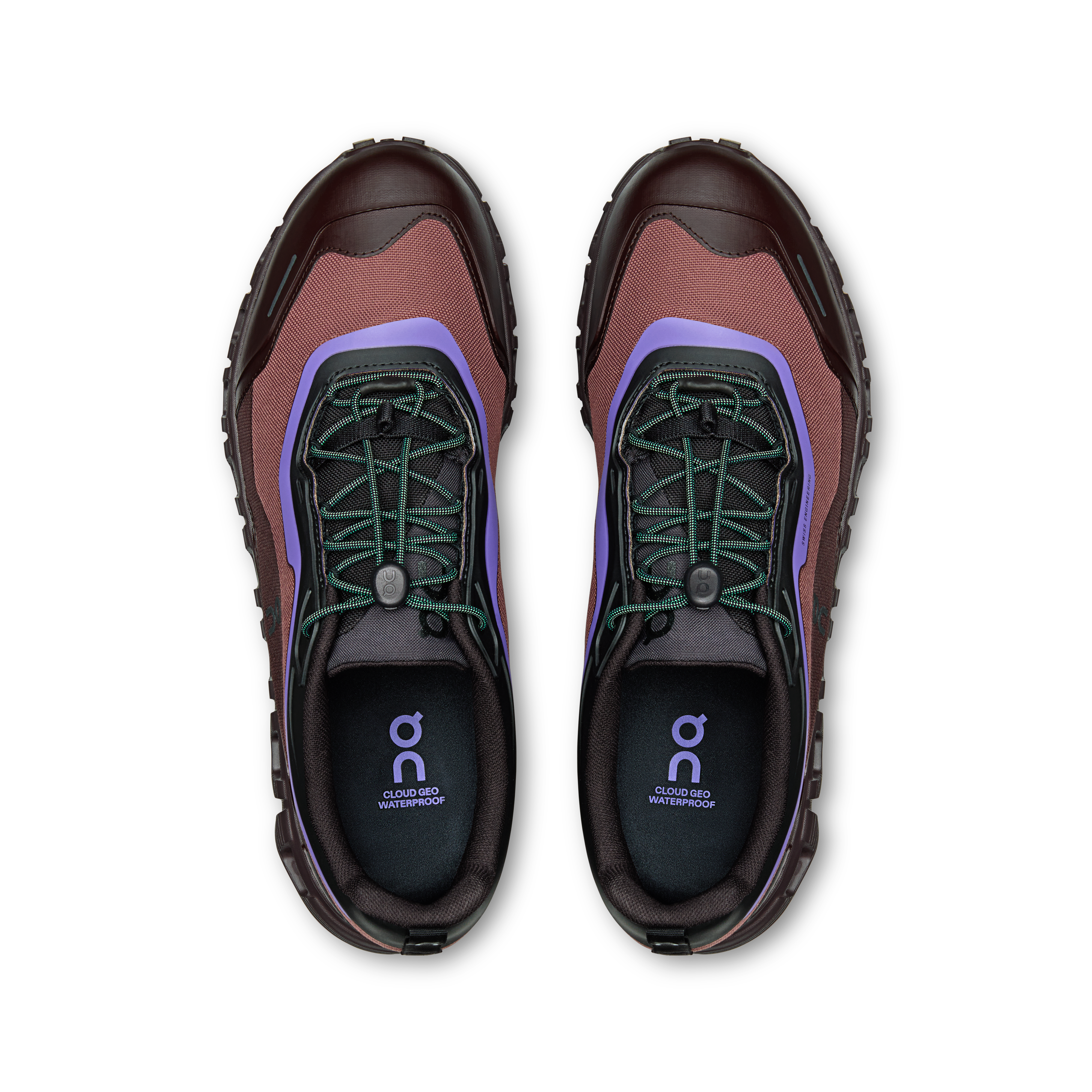 On Cloud 6 Geo Waterproof Black & Tyrian Homme Active Life Chaussures