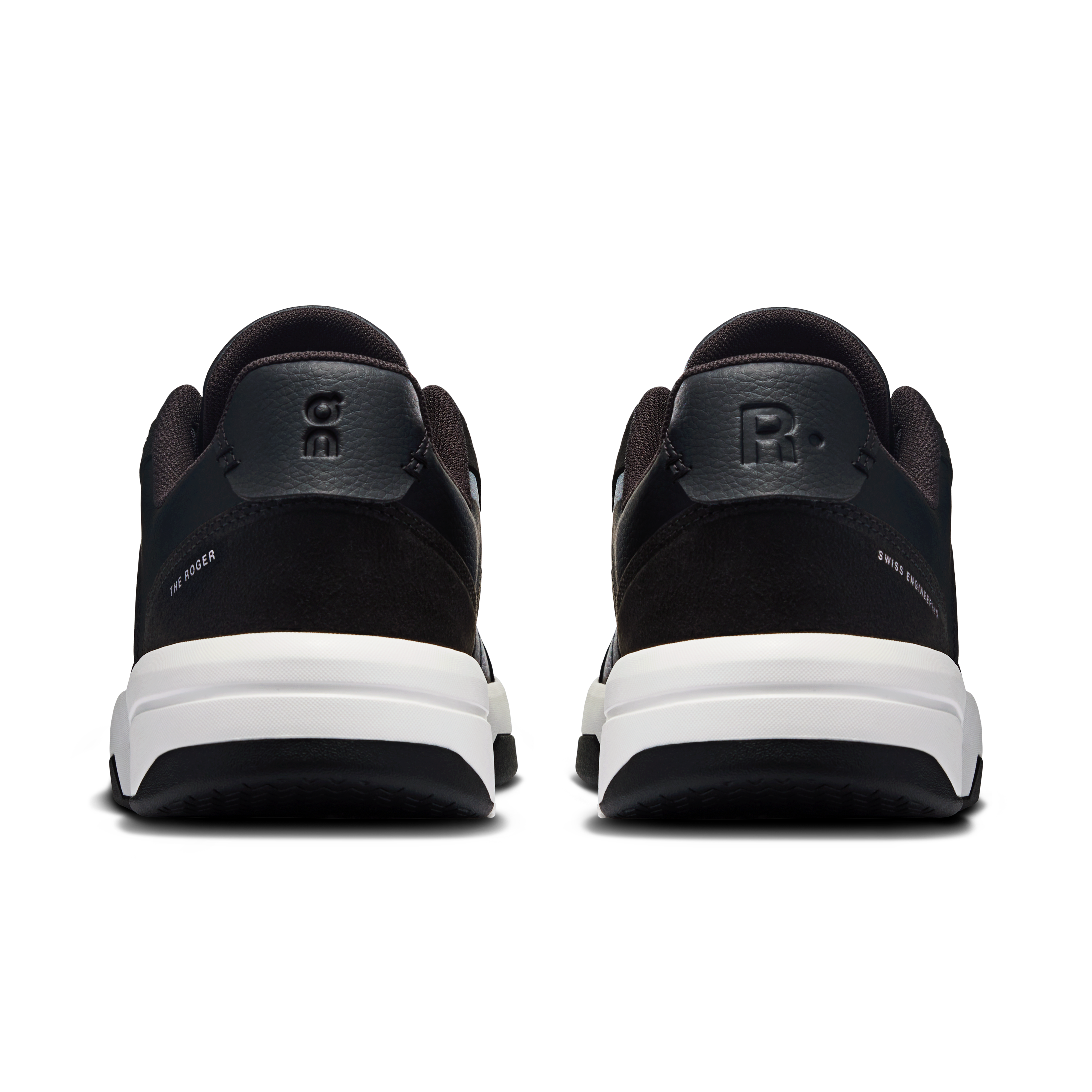 On THE ROGER Clubhouse Black & White Homme Tennis Chaussures