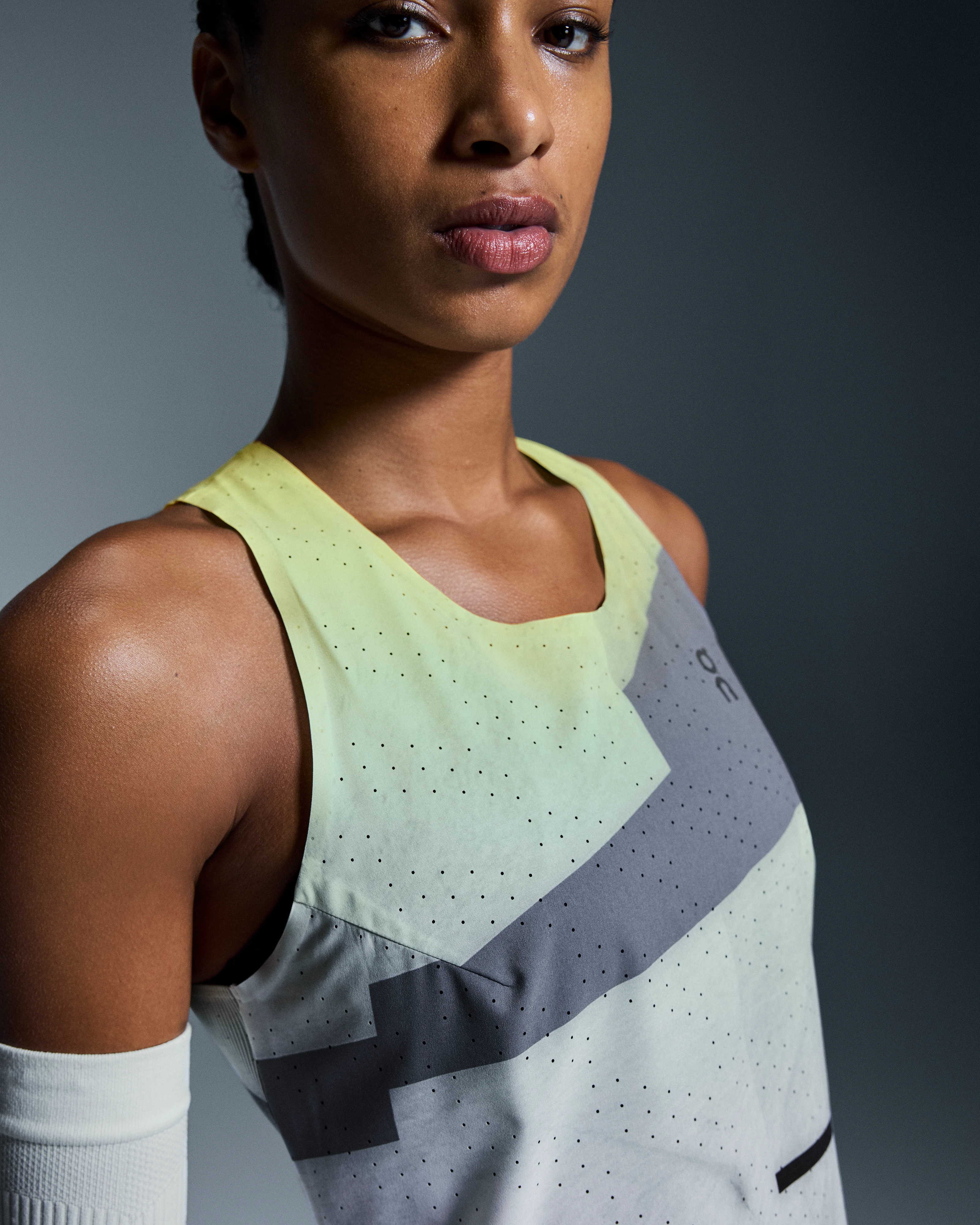 On Race Singlet Limelight & Glacier Femme Hauts et t-shirts