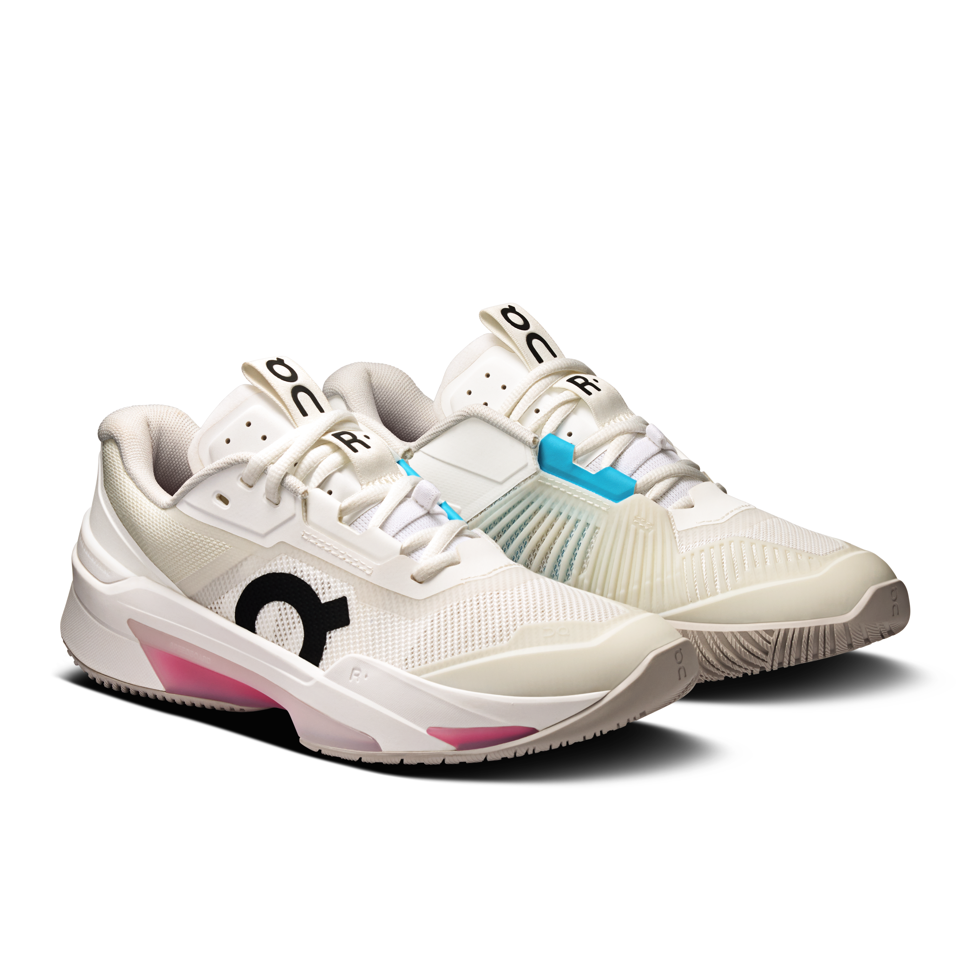 On THE ROGER Pro Fire White & Pink Femme Tennis Chaussures