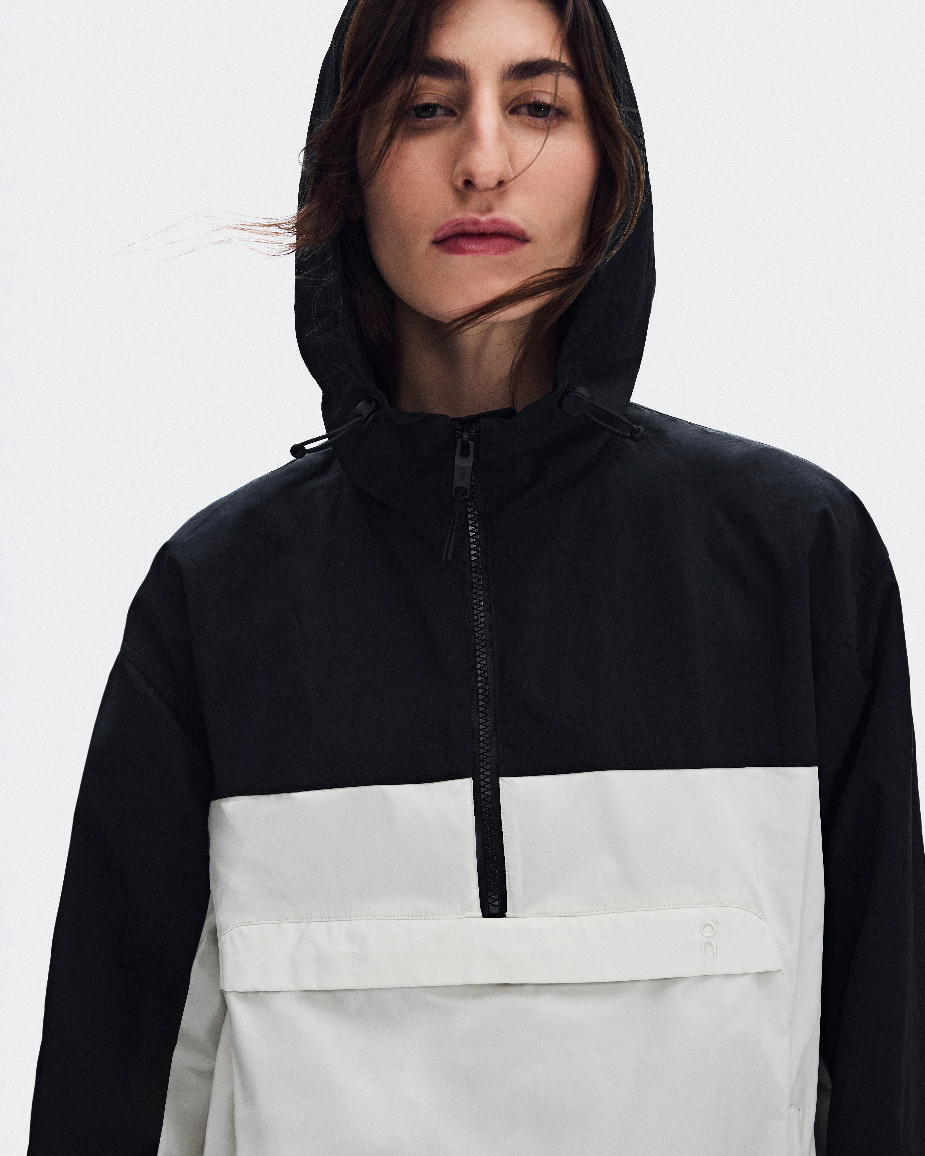 On Half-Zip Anorak Black Femme Vestes