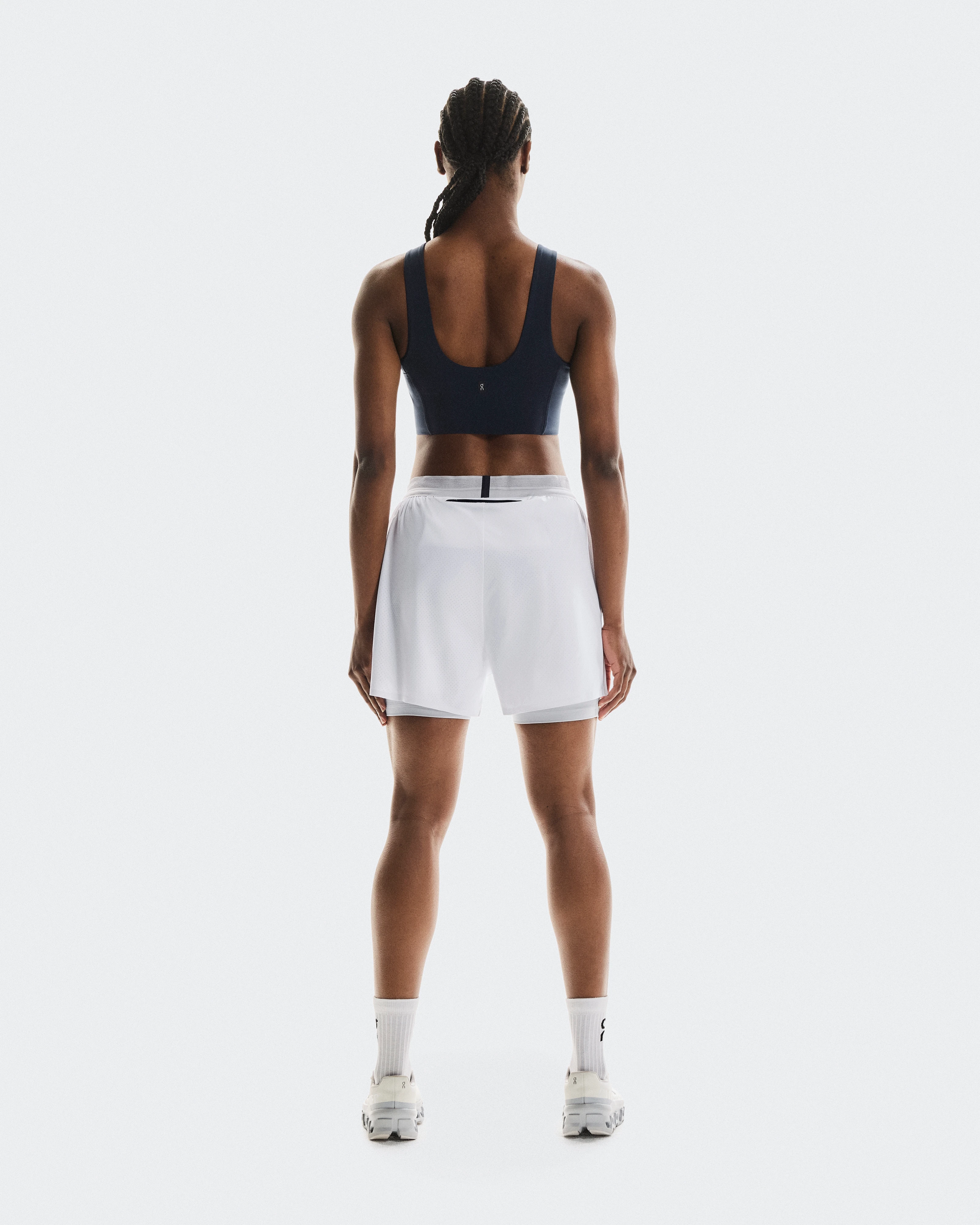 On 3" Performance 2/1 Shorts White & Glacier Femme Shorts