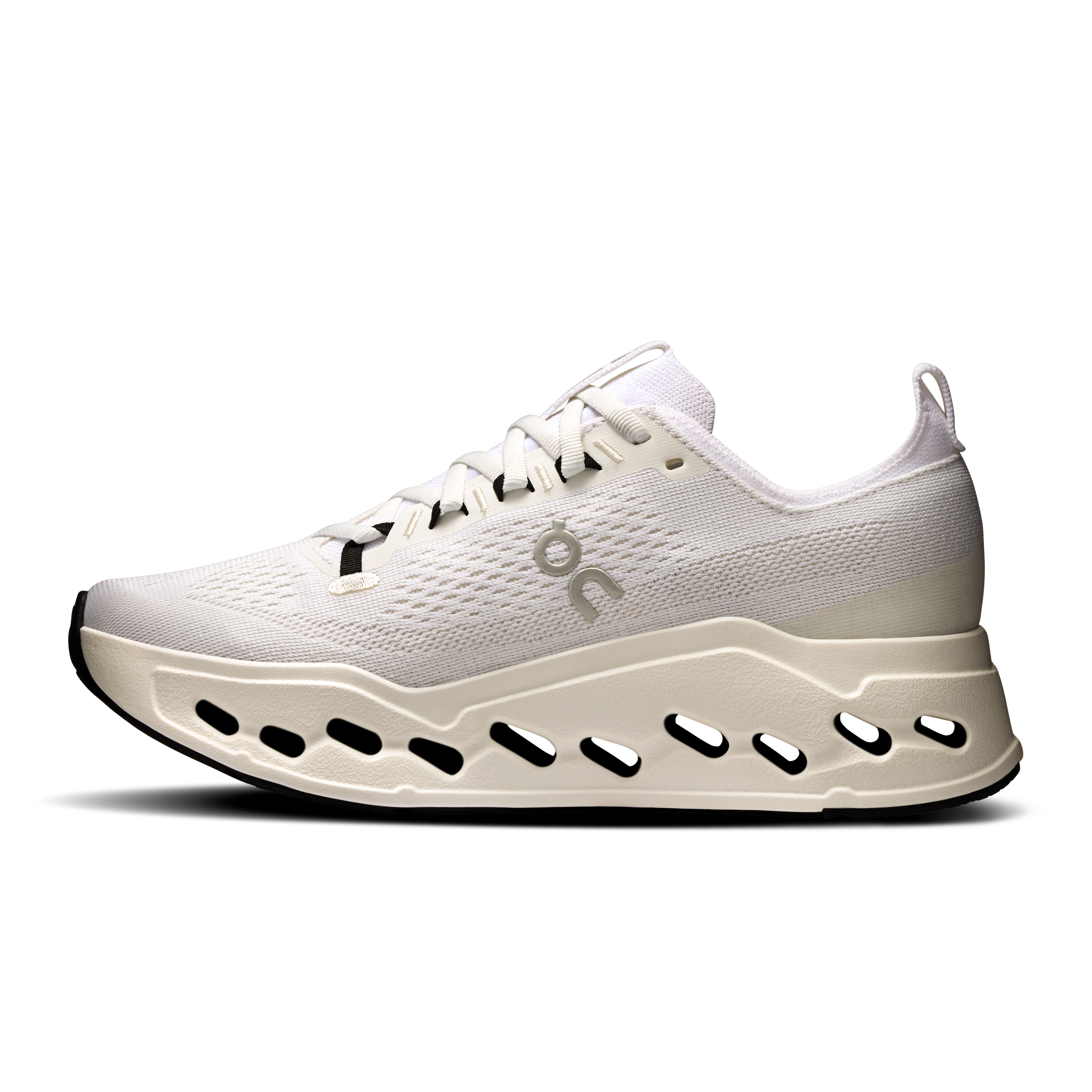 On Cloudsurfer Max Wide White & White Femme Running sur route Chaussures