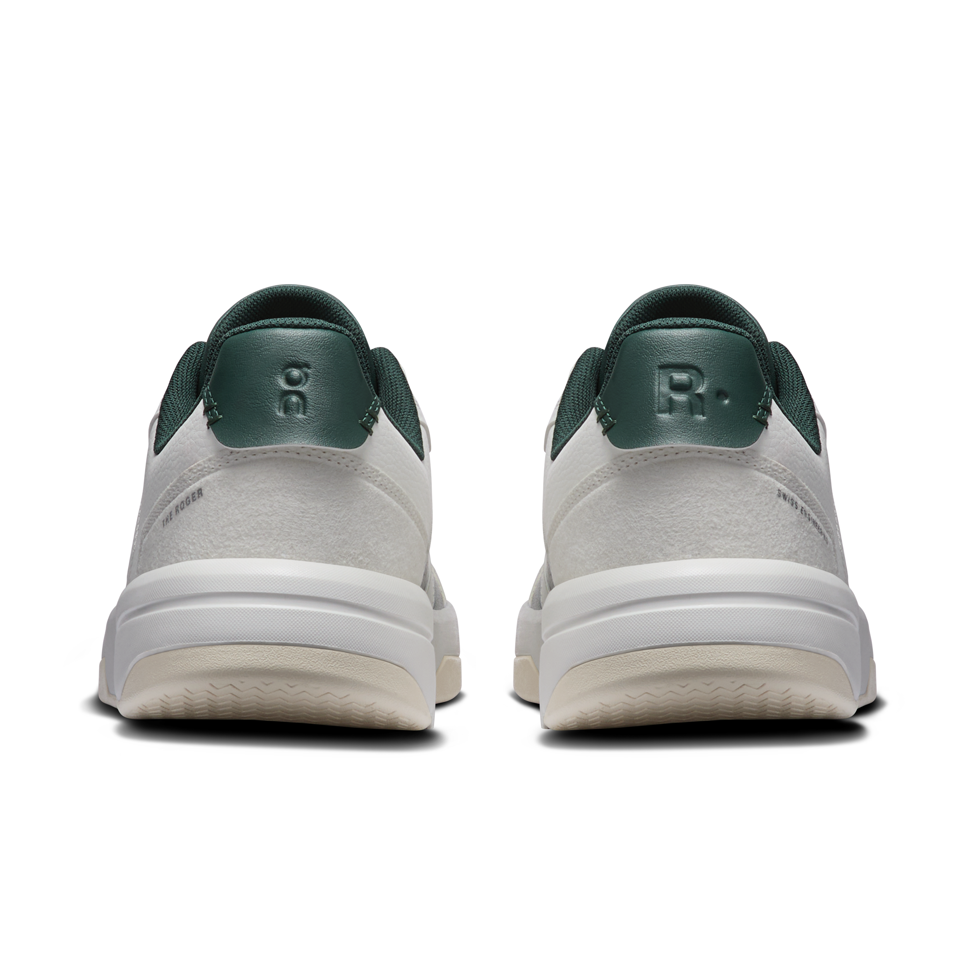 On THE ROGER Clubhouse Ivory & Olive Homme Tennis Chaussures