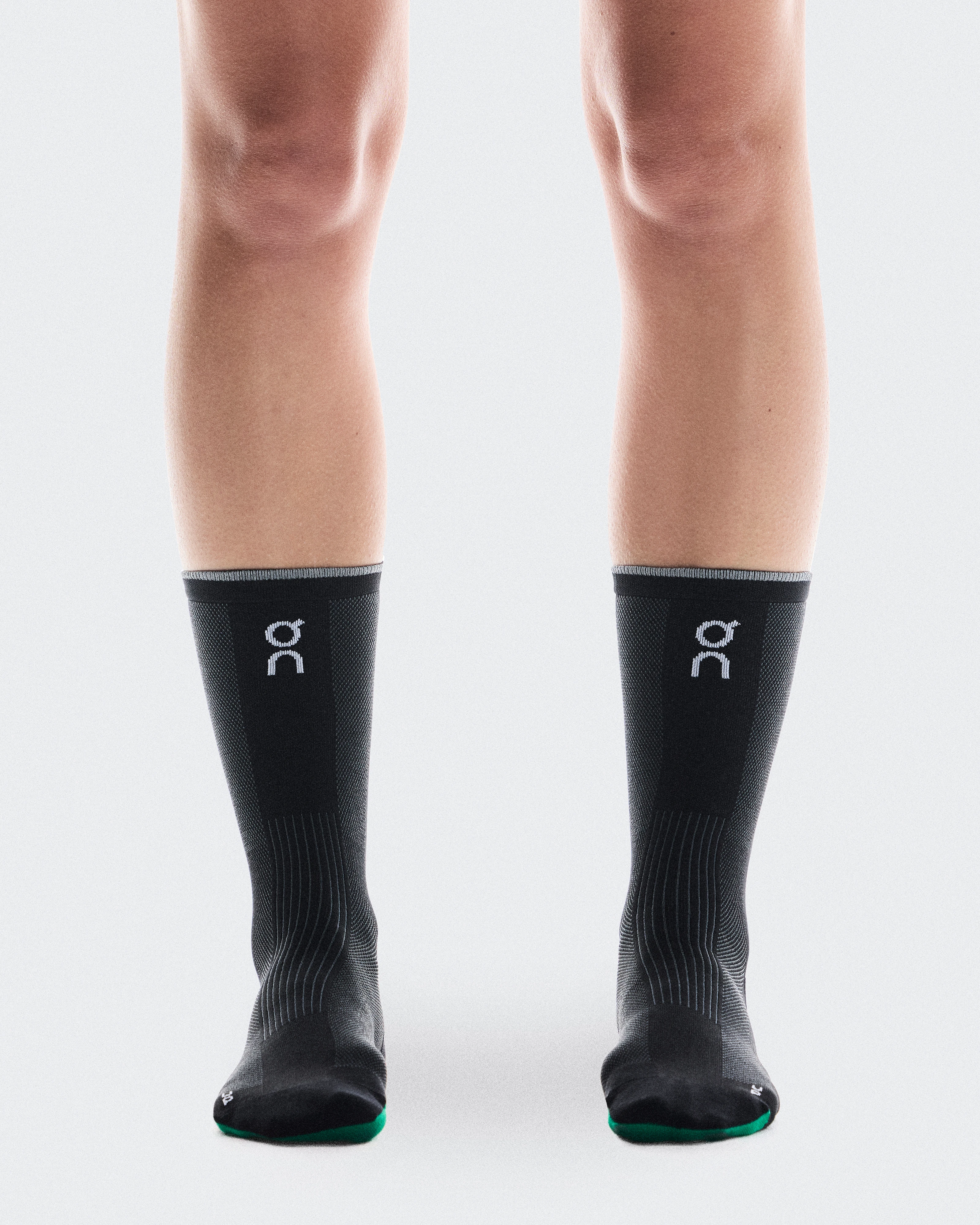 On Elite Run Sock High Black & Magnet Unisexe Chaussettes