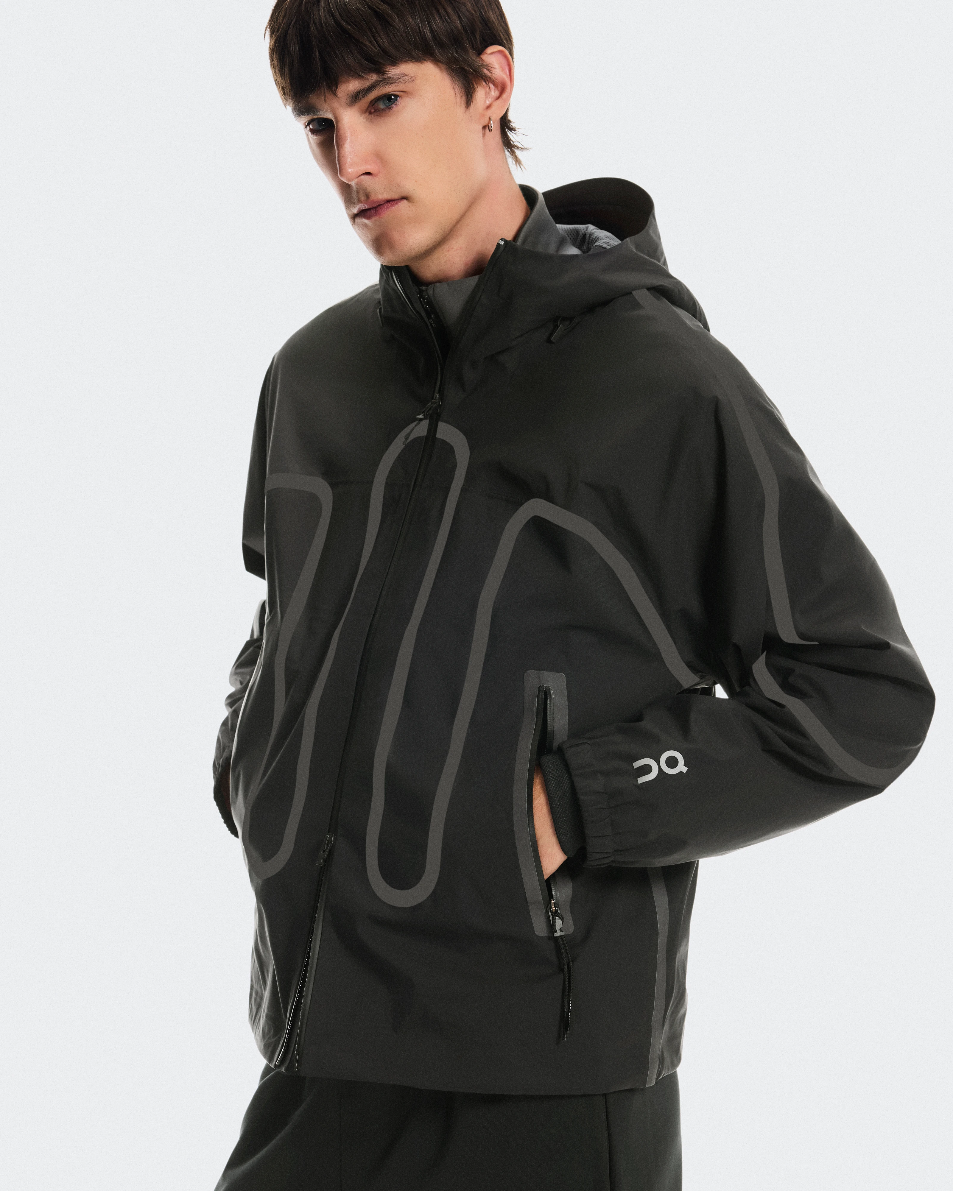 On Waterproof Jacket IKON Black Unisexe Vestes
