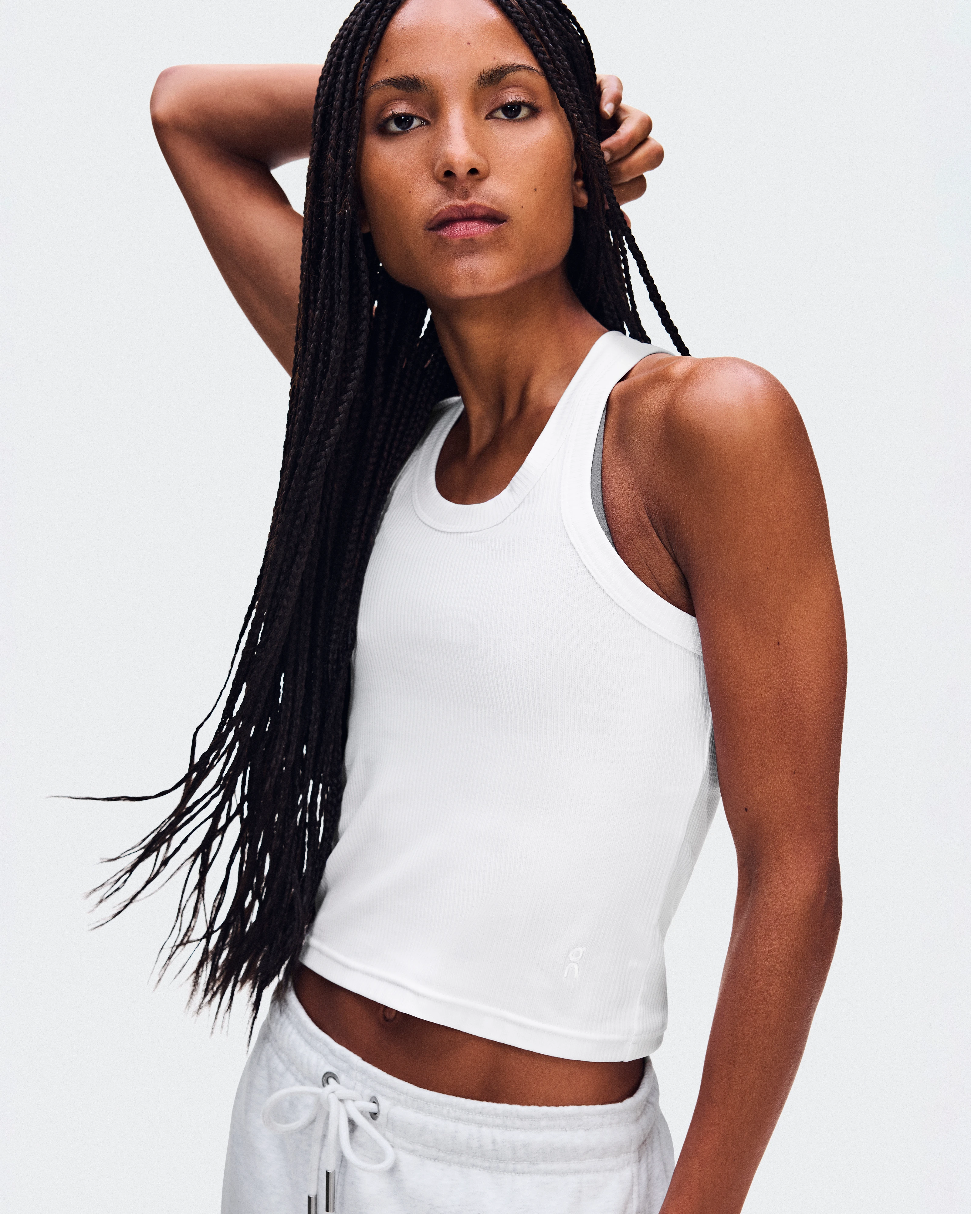 On All-Day Ribbed Tank White Femme Hauts et t-shirts