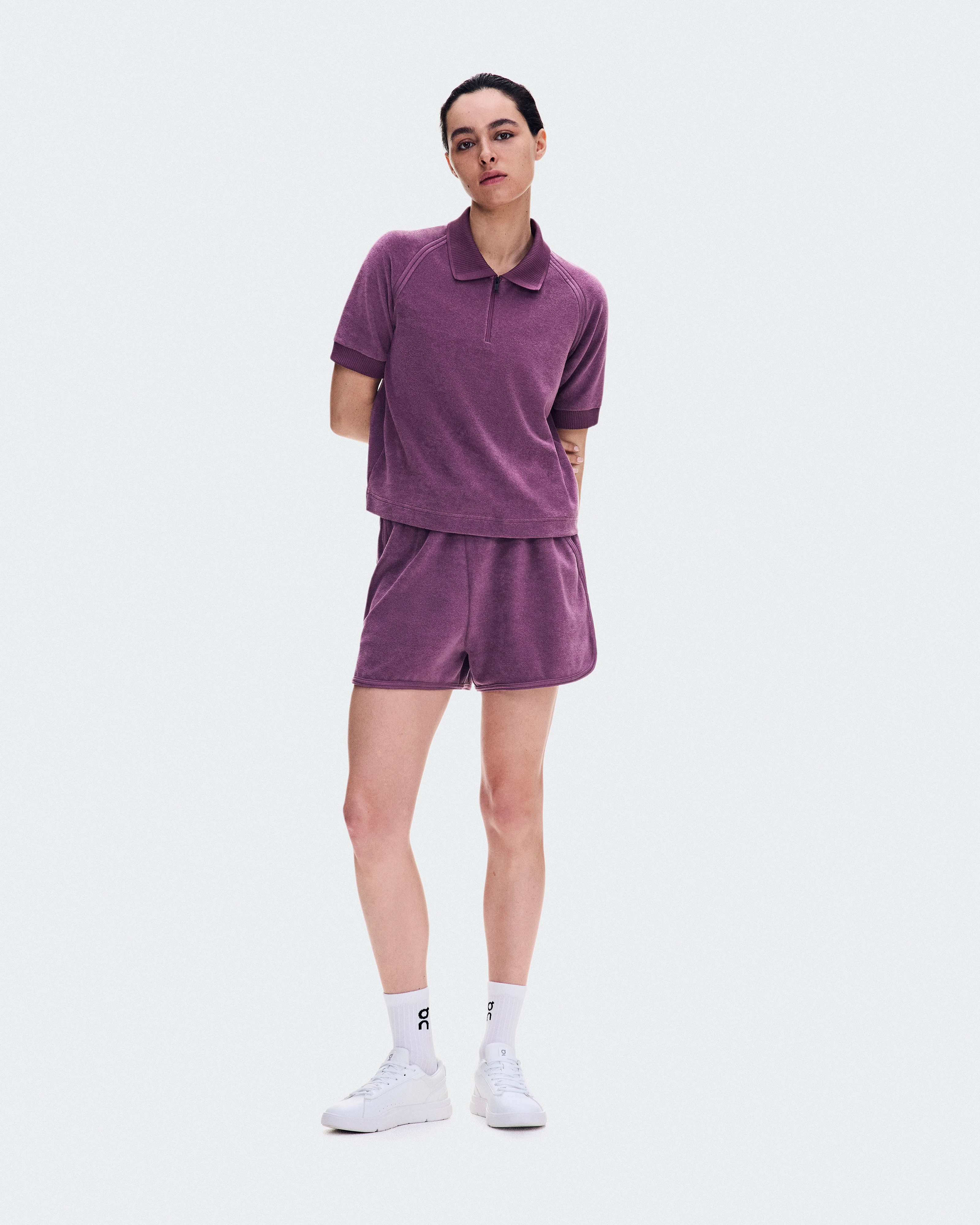 On Courtside Polo Terry Cassis Femme Active Life