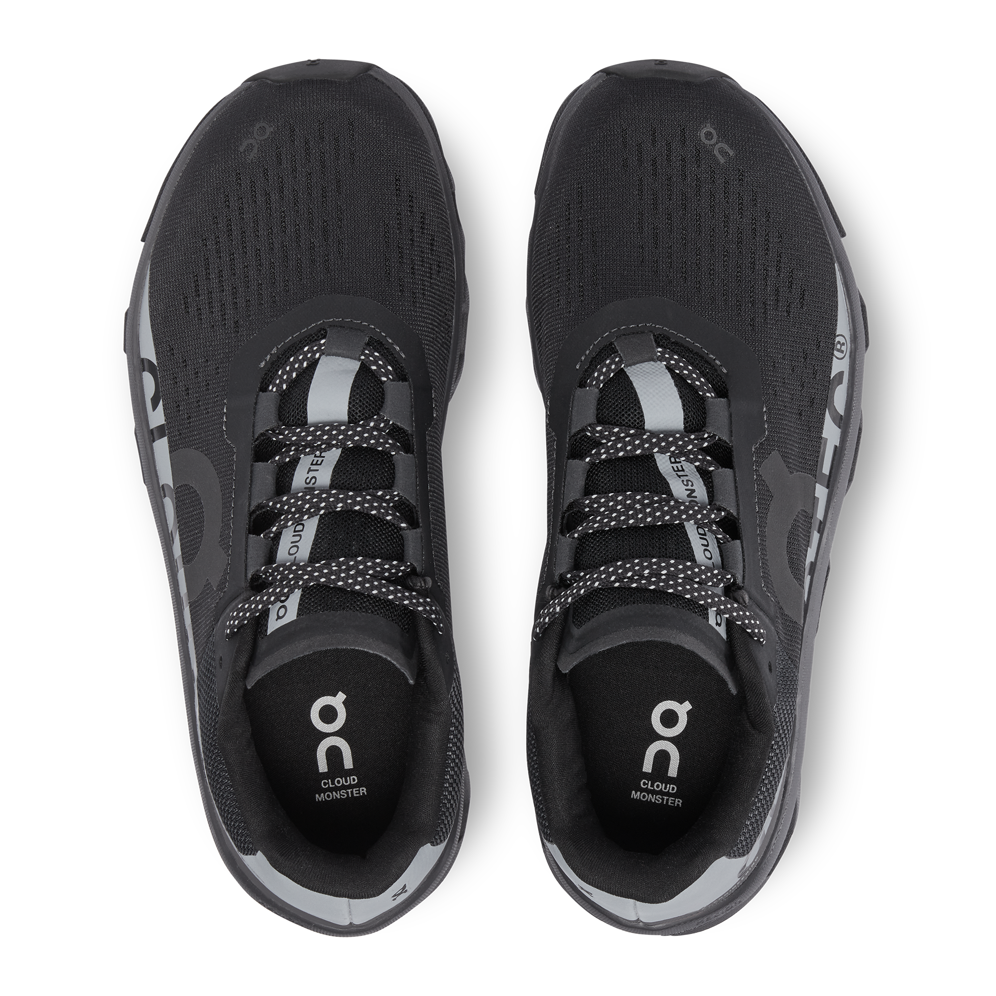 On Cloudmonster Lumos Black Femme Running sur route Chaussures