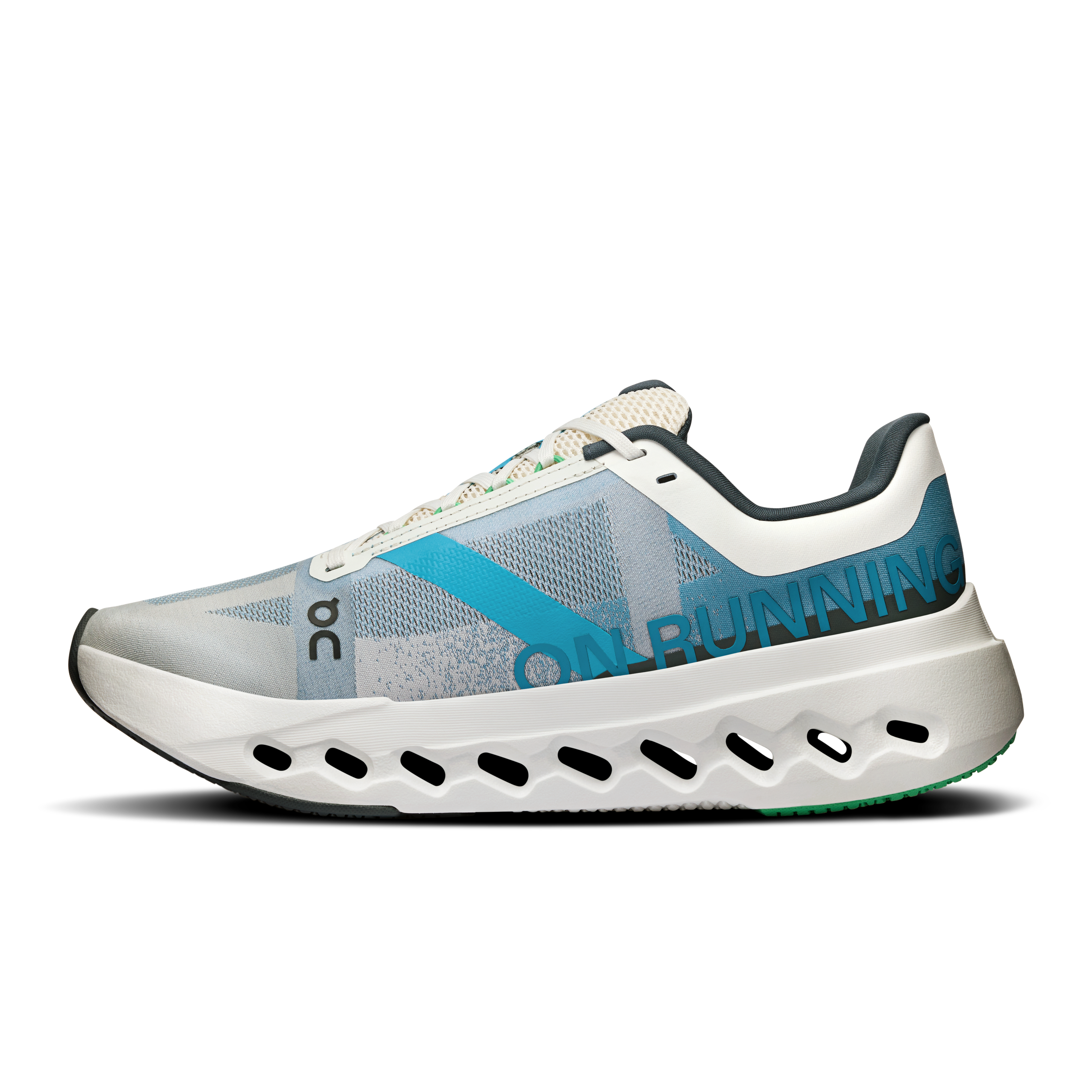 On Cloudsurfer Next Wide Niagara & White Femme Running sur route Chaussures