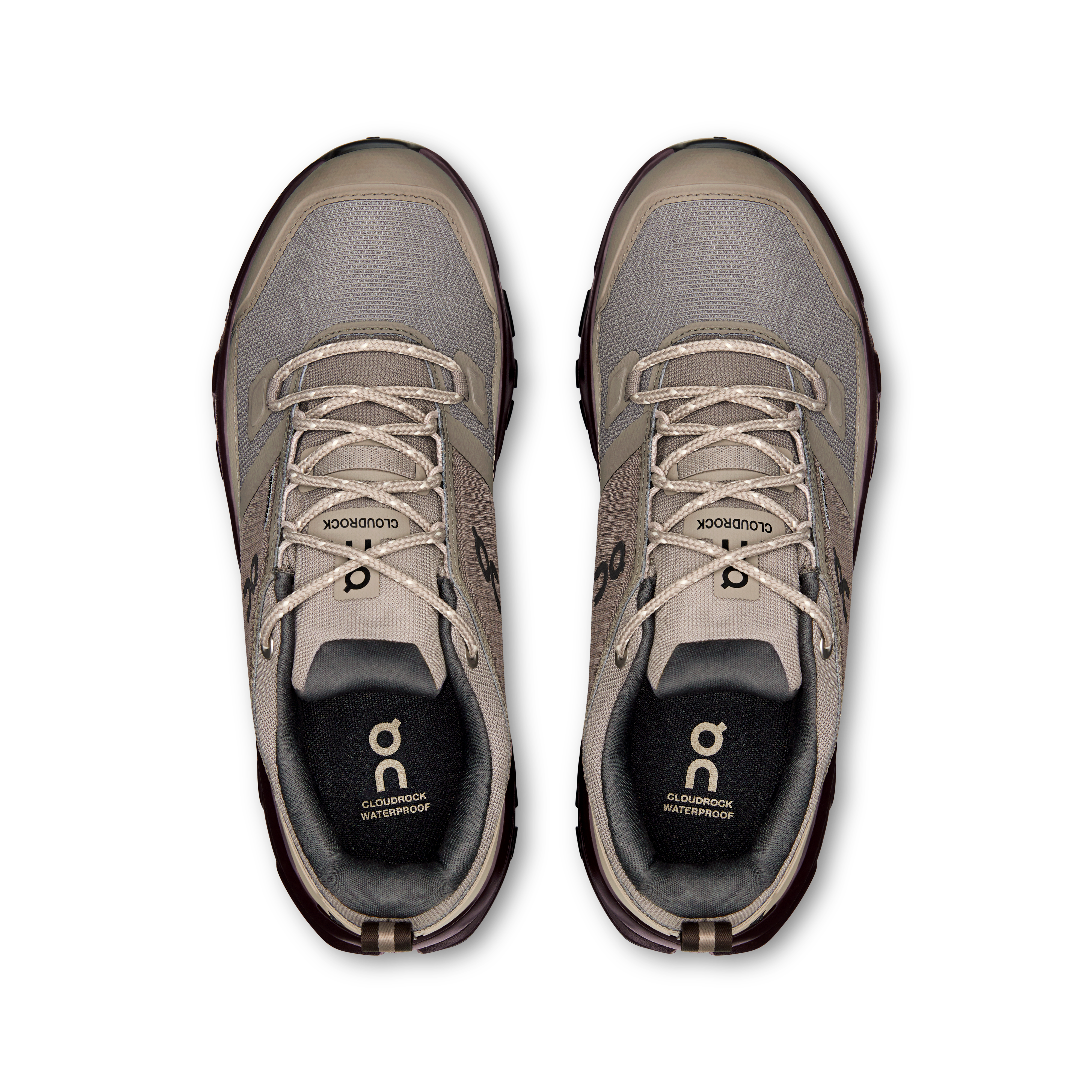 On Cloudrock Low Waterproof Cinder & Ox Femme Randonnée Chaussures