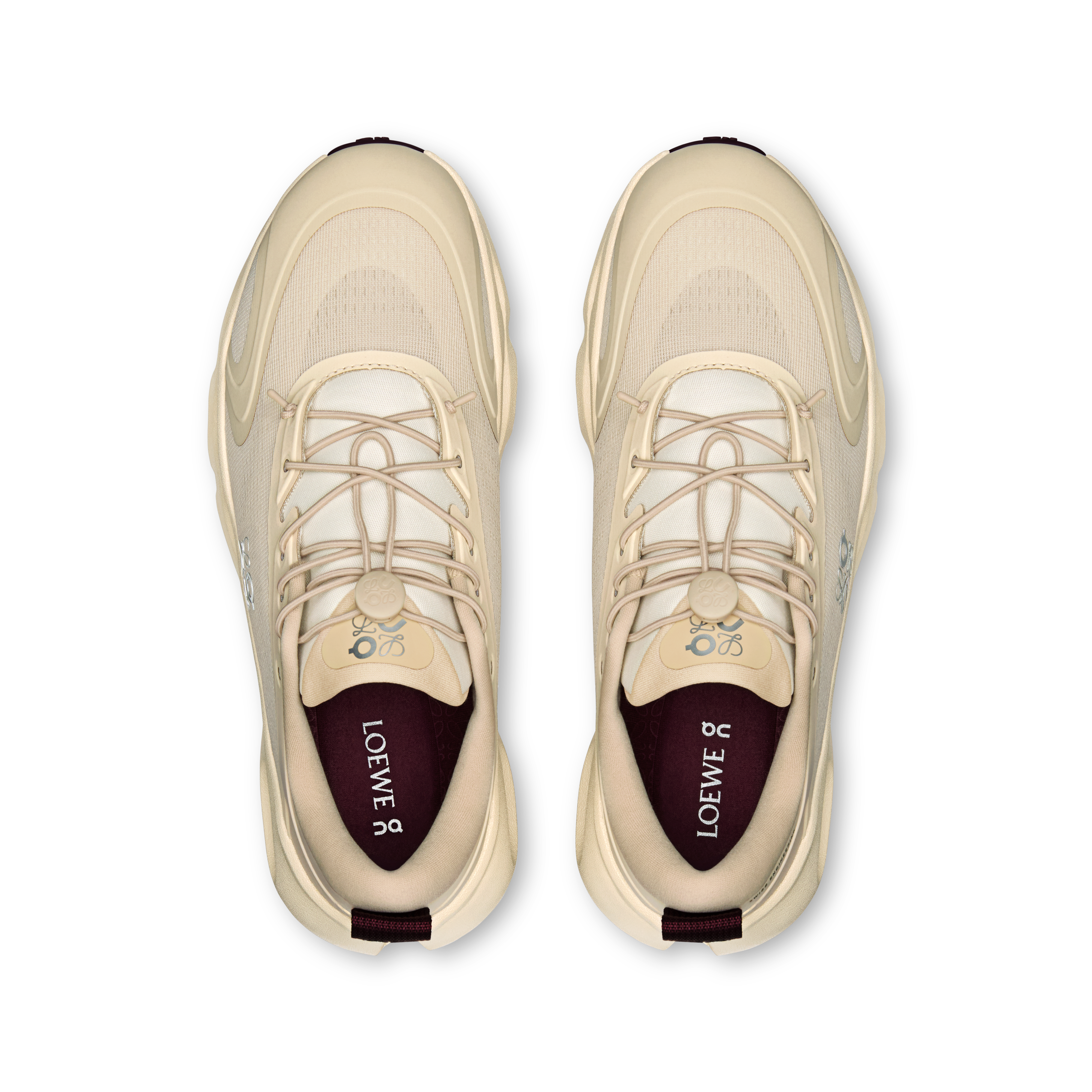 On Cloudsolo LOEWE Sand & Burgundy Femme Active Life Chaussures