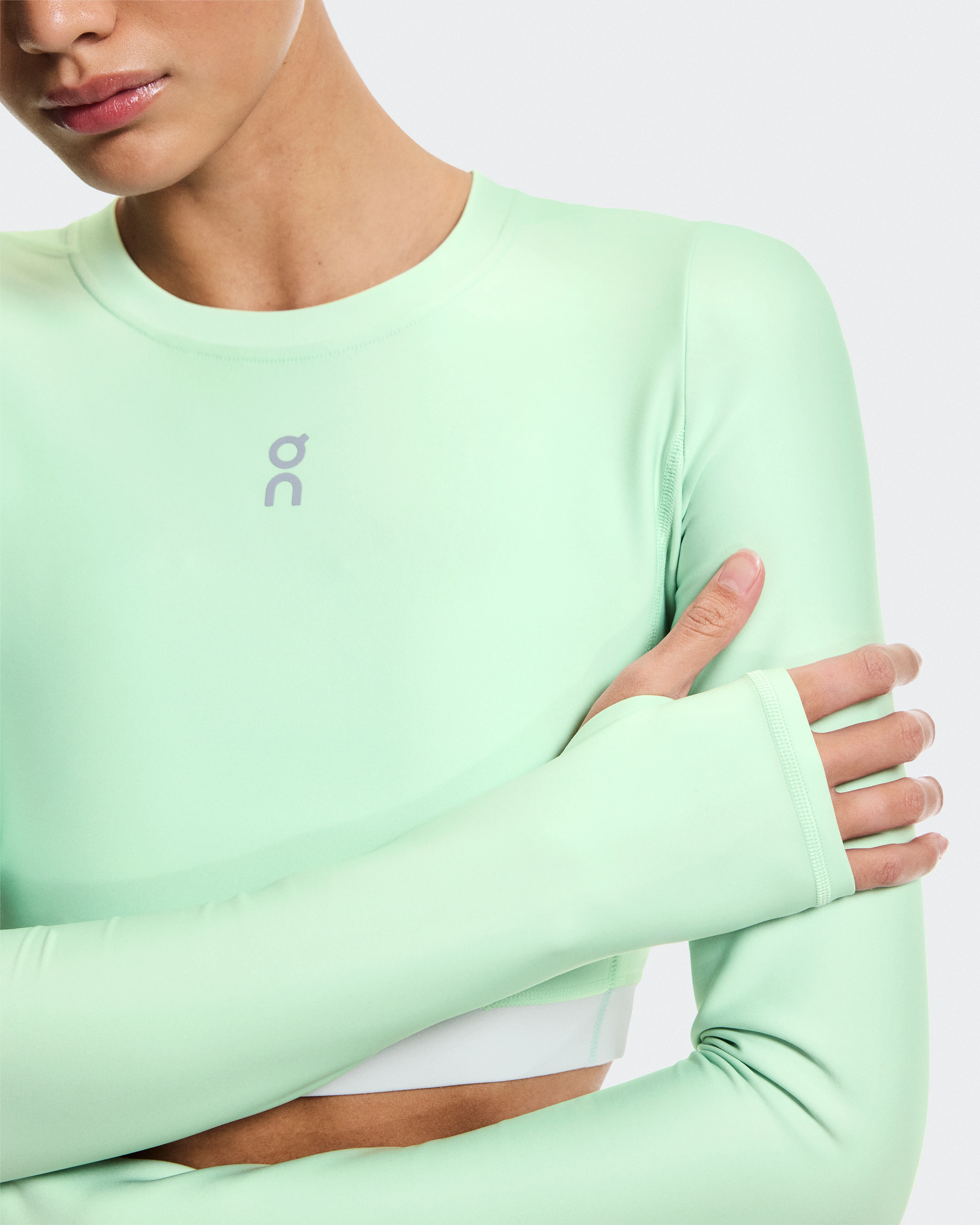 On Train Long Sleeve Crop Creek Femme Hauts et t-shirts