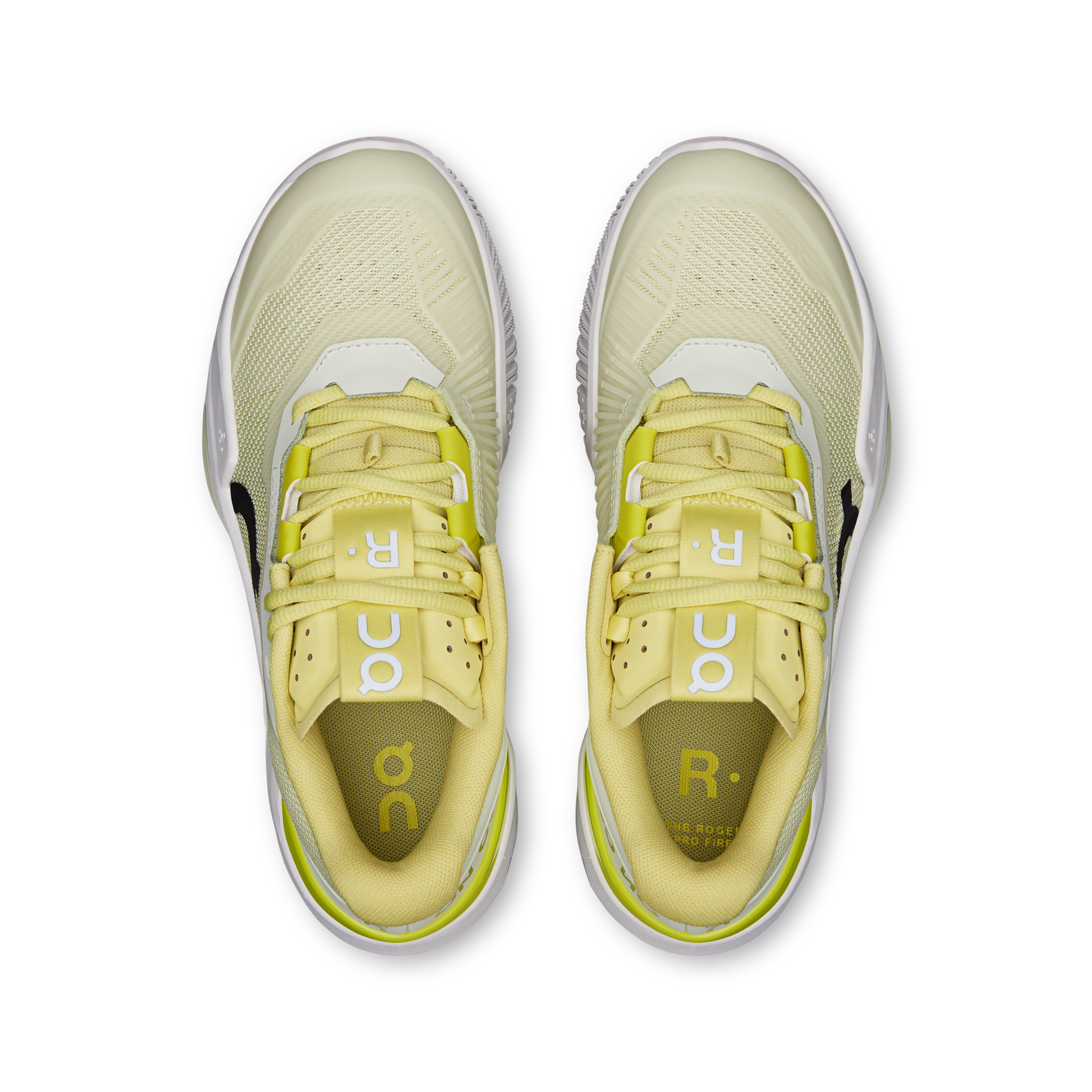 On THE ROGER Pro Fire Linen & Lime Femme Tennis Chaussures