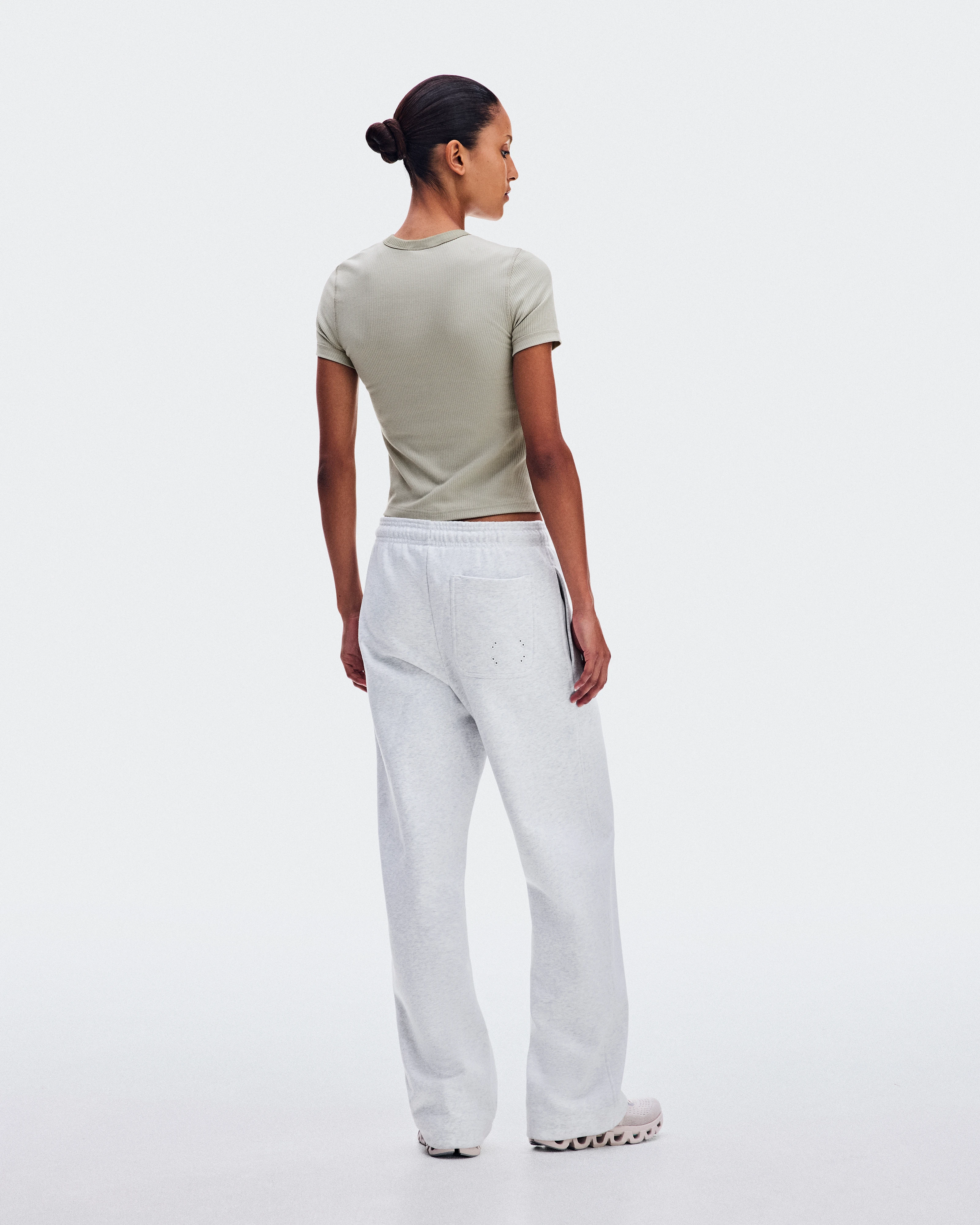 On All-Day Ribbed T-Shirt Brume Femme Hauts et t-shirts