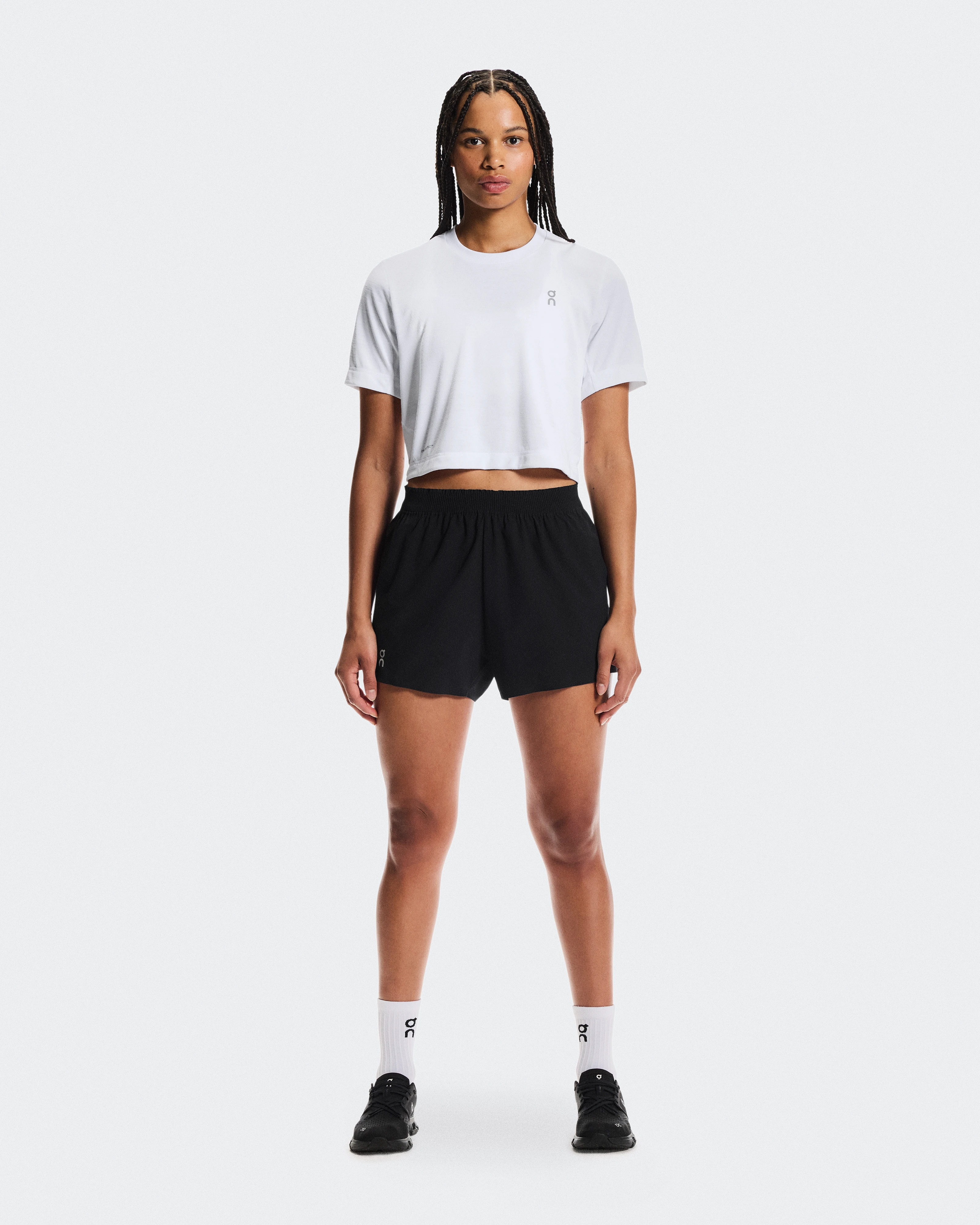 On Train-T Crop Graphic White Femme Hauts et t-shirts