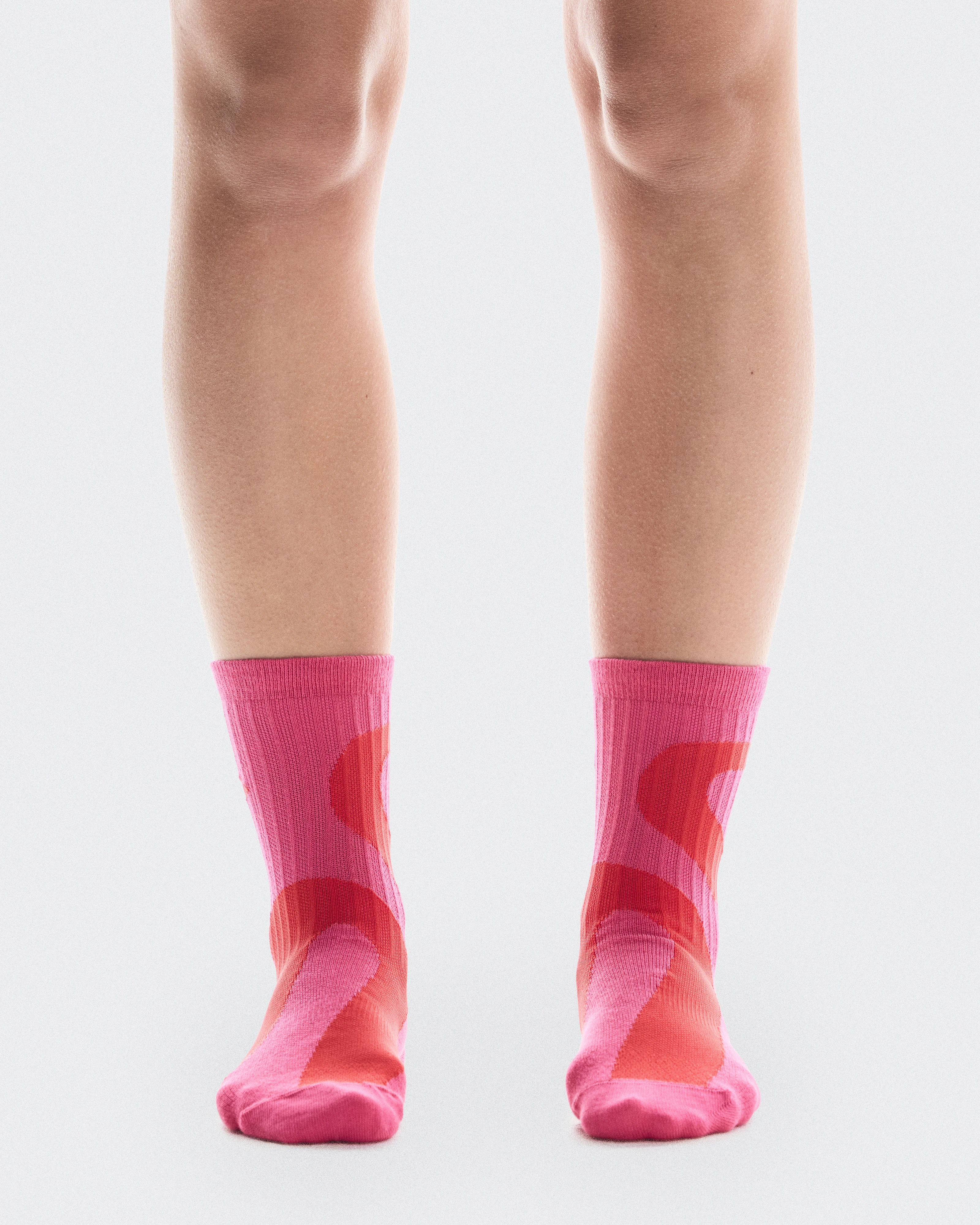 On Liquid Logo Sock High 2P Limelight & Pink Unisexe Chaussettes