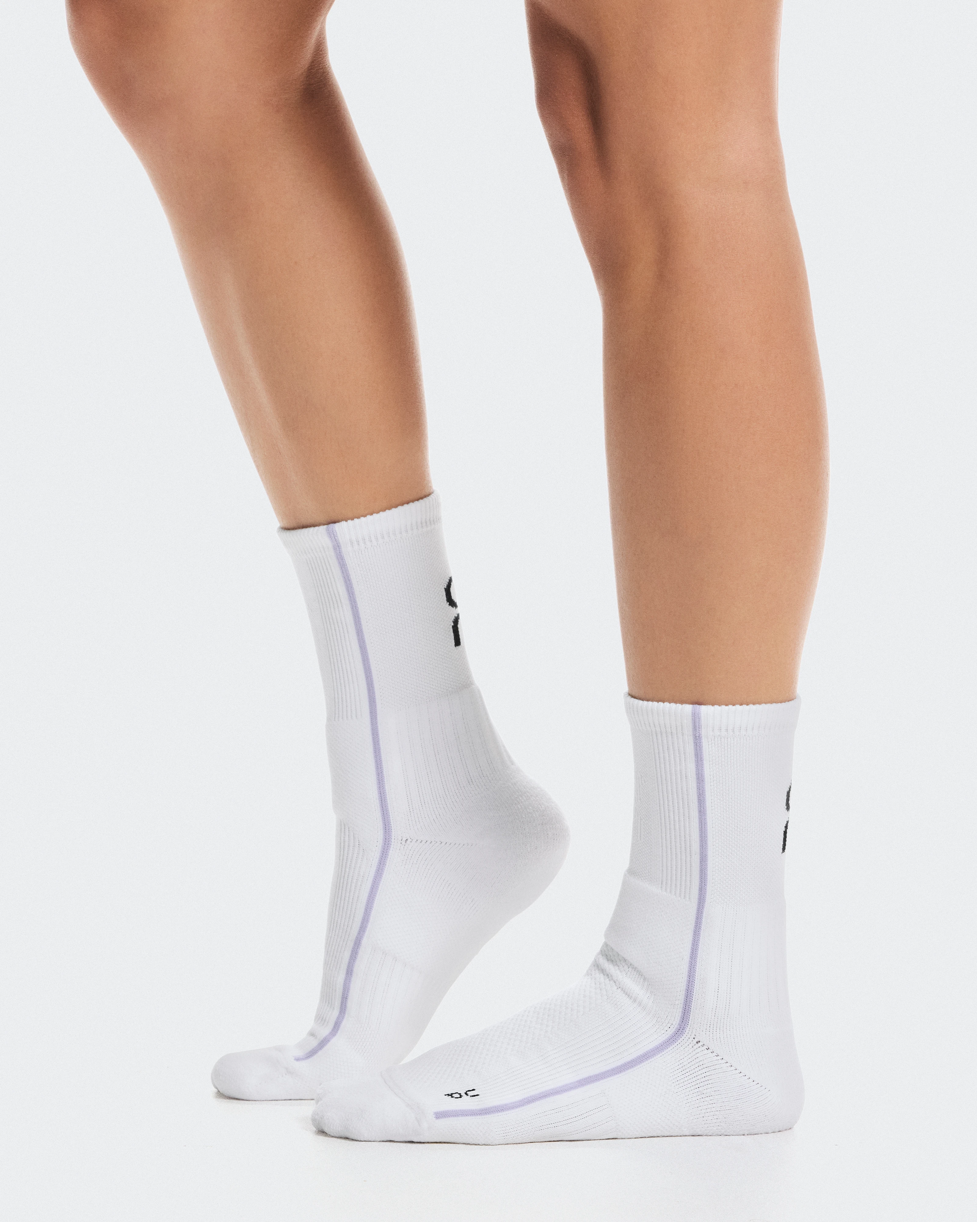 On Court Sock High White & Bloom Unisexe Chaussettes