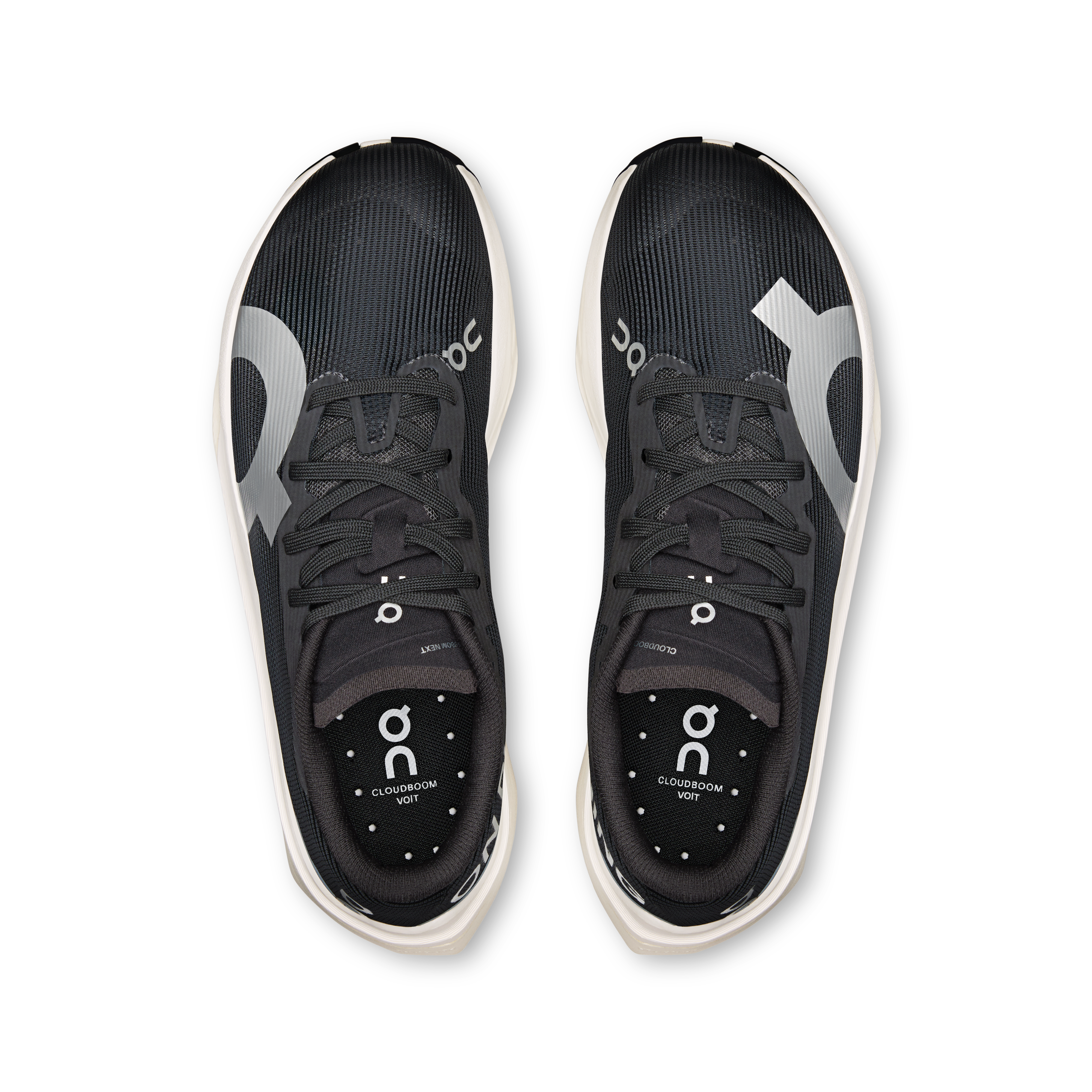 On Cloudboom Volt White & Black Femme Running sur route Chaussures