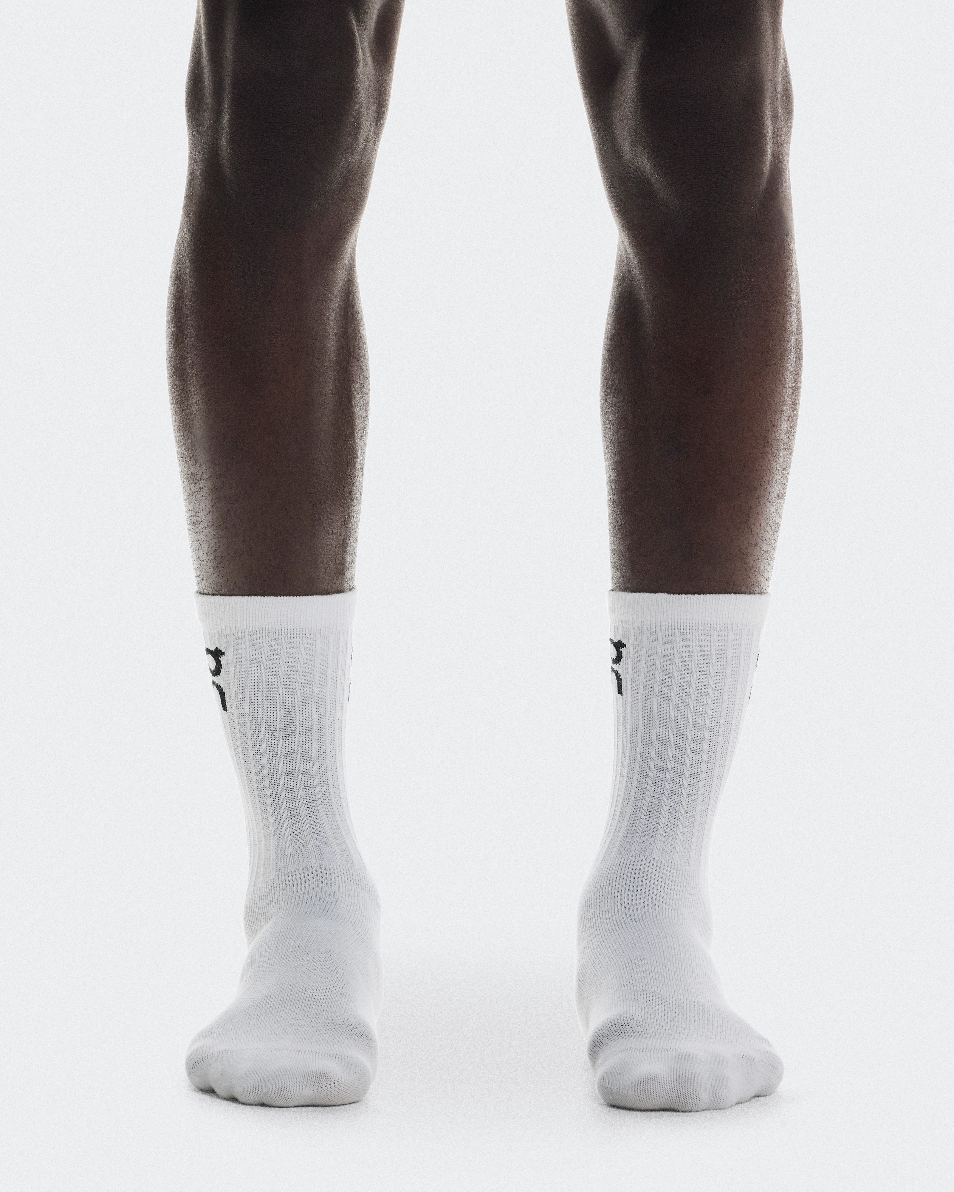On Logo Sock High 3P White Unisexe Chaussettes