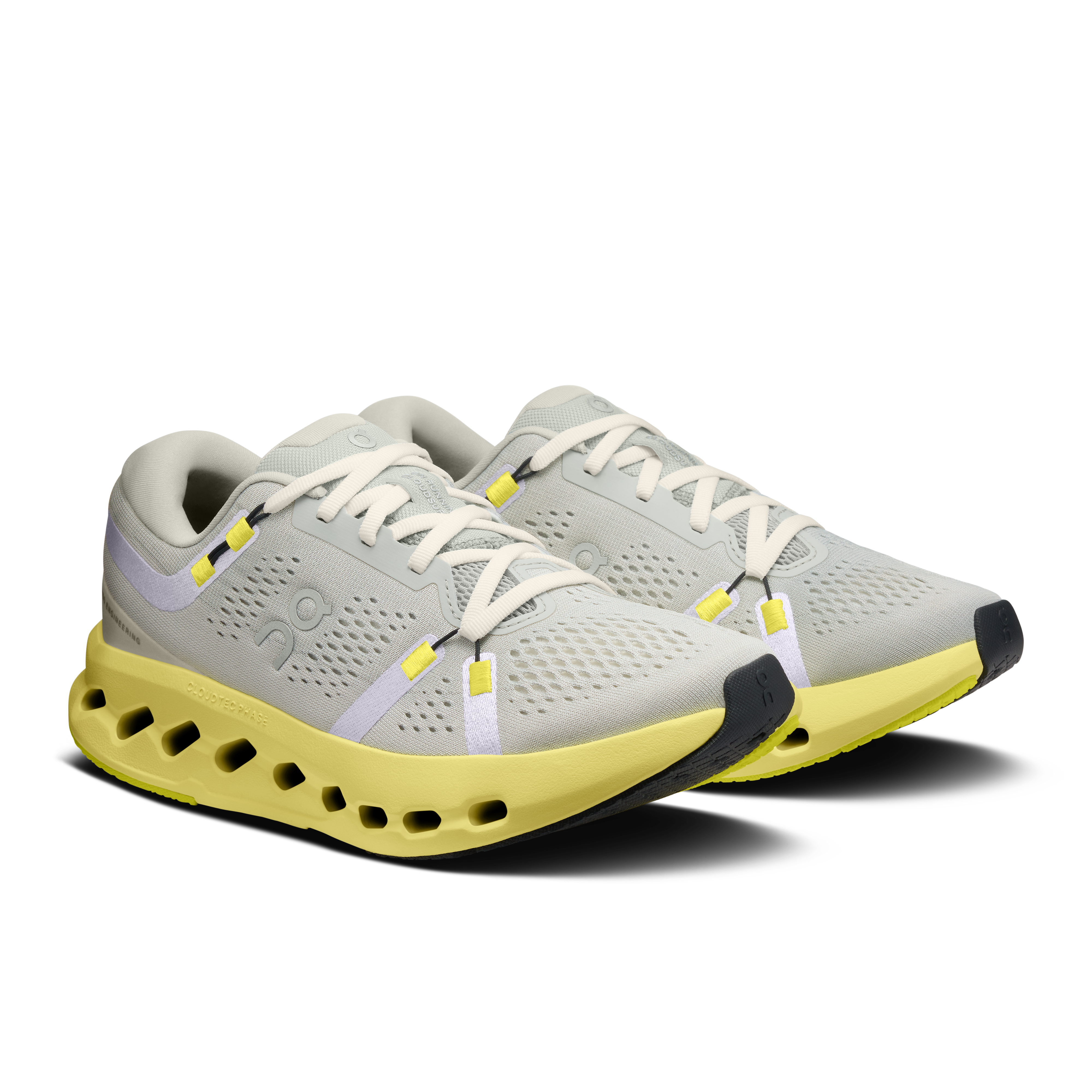 On Cloudsurfer 2 Glacier & Limelight Femme Running sur route Chaussures