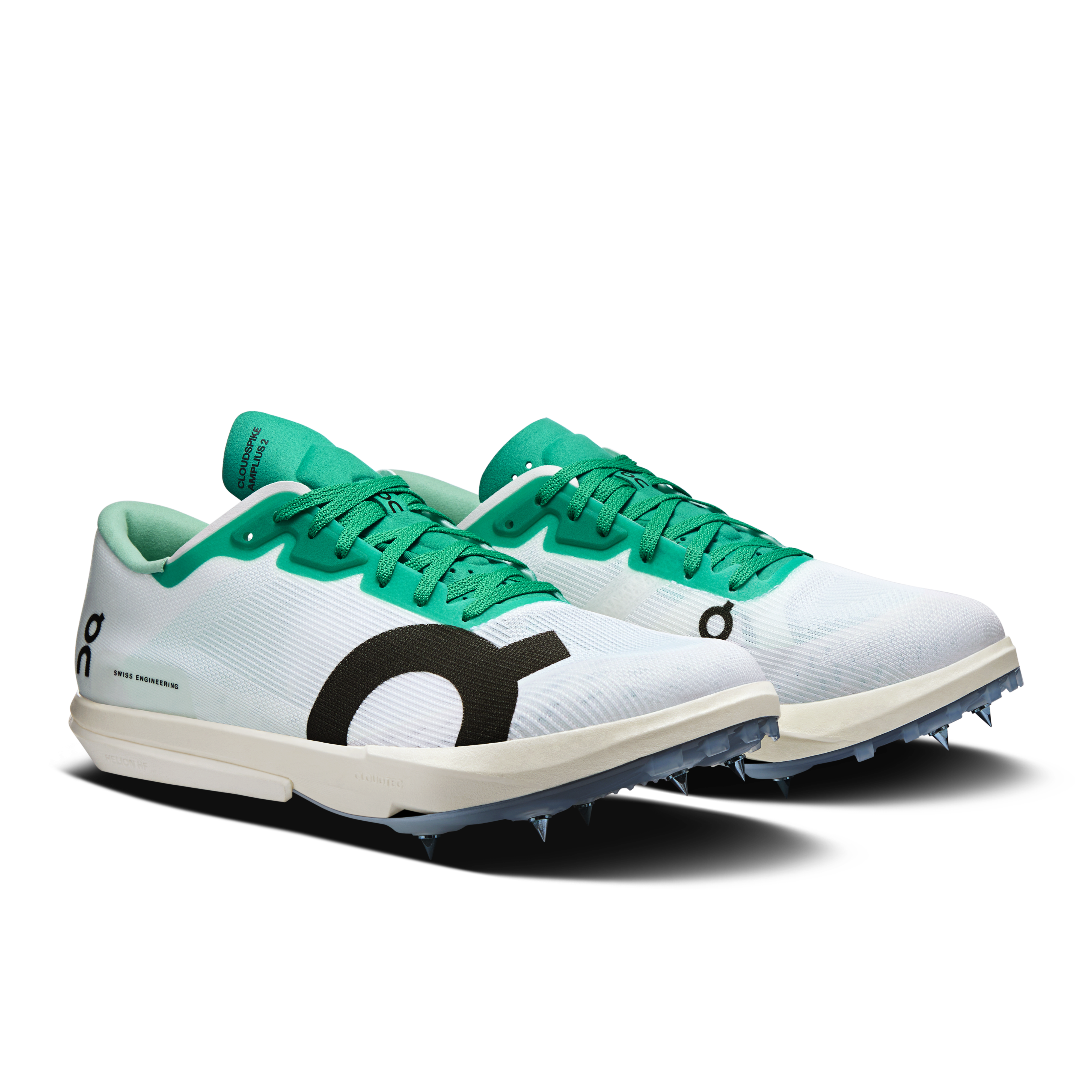 On Cloudspike Amplius 2 Mint & White Femme Athlétisme Chaussures
