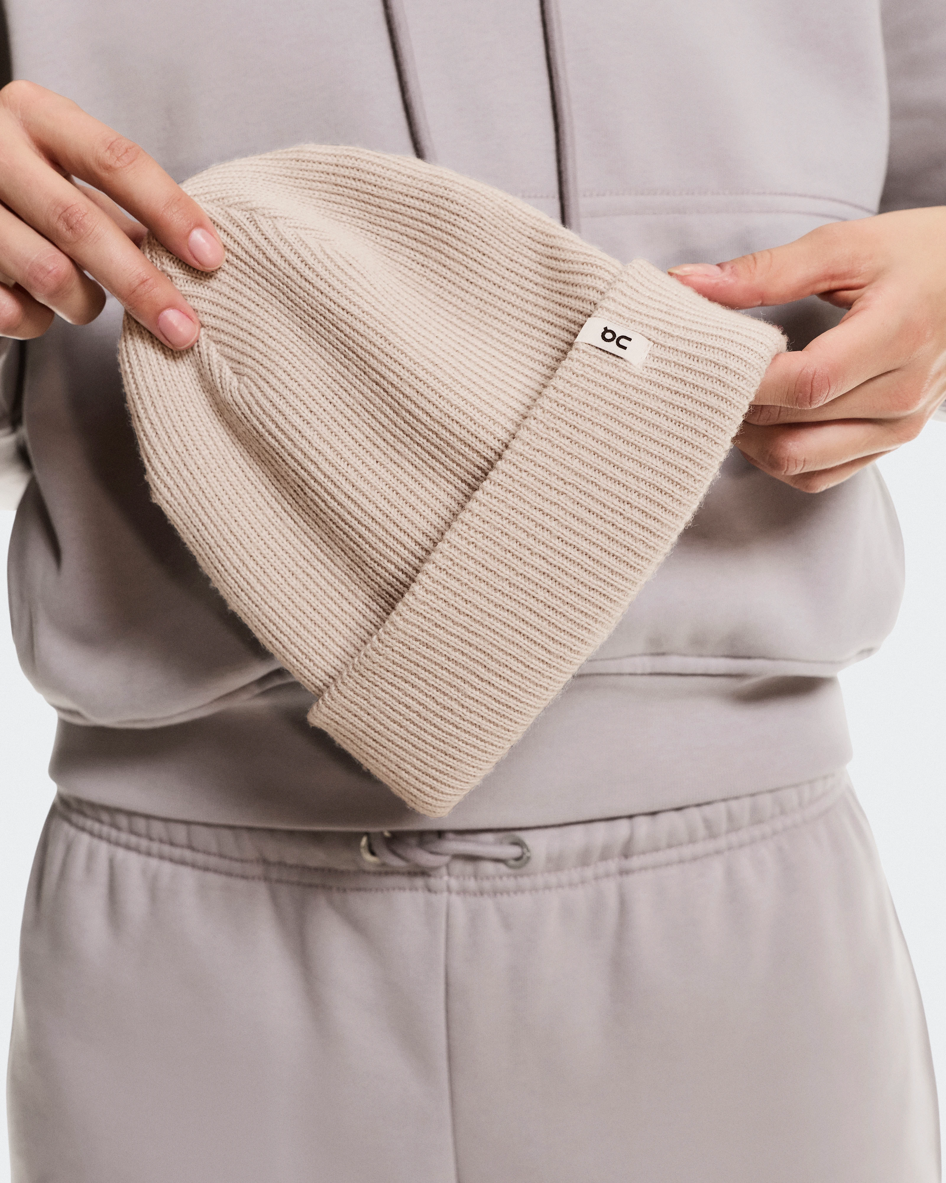 On Merino Beanie Oat Unisexe Chapeaux
