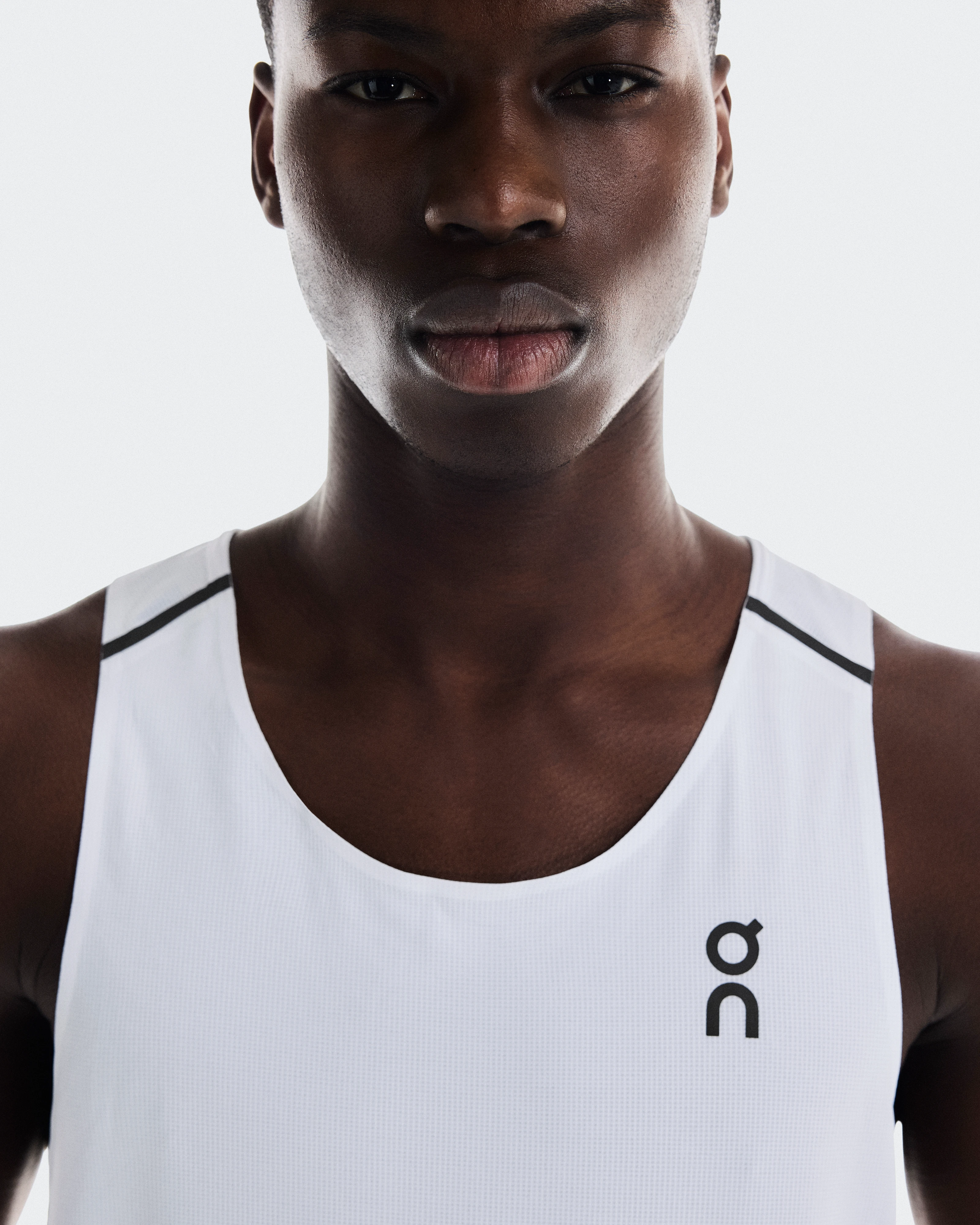 On Performance Tank White & Silver Homme Hauts et t-shirts