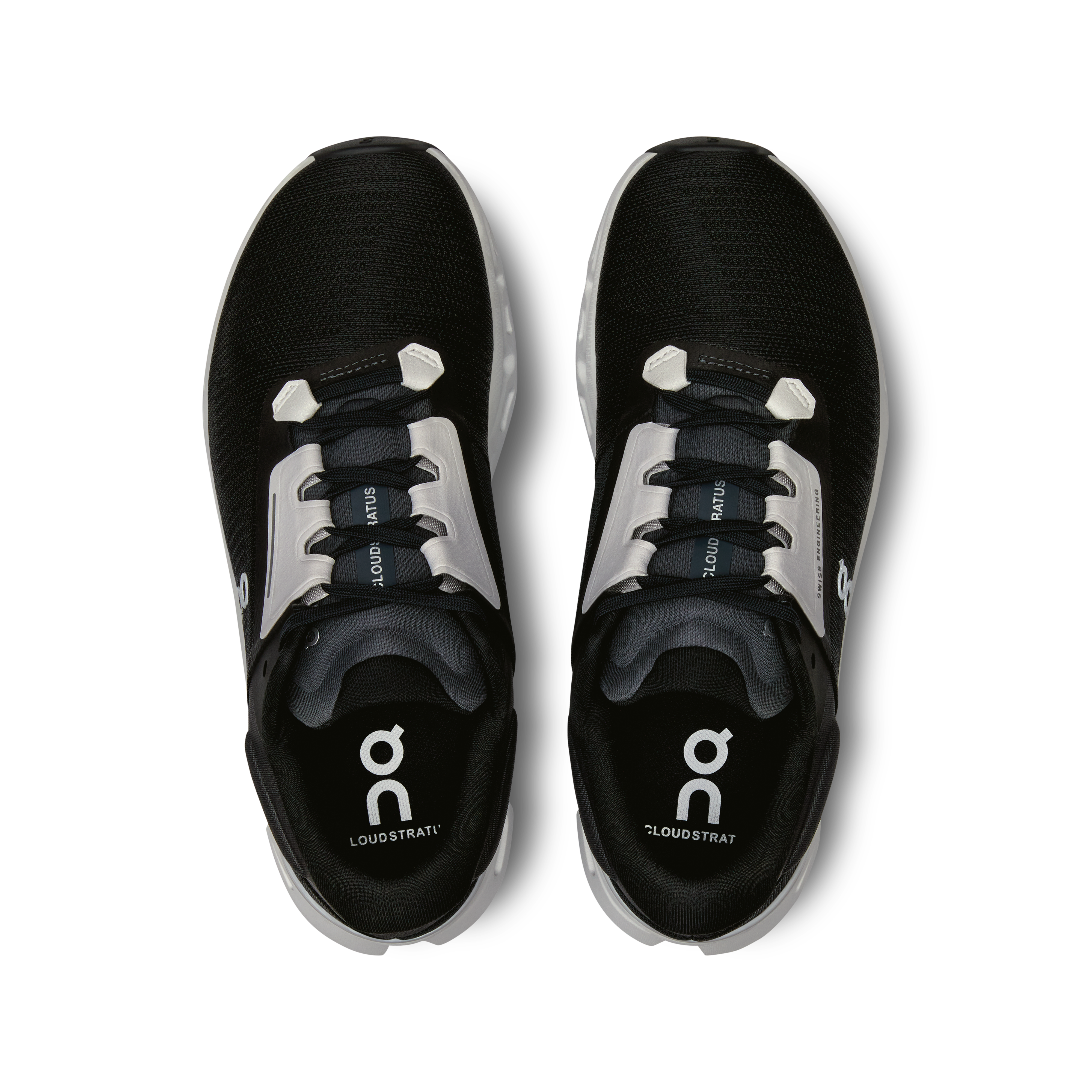 On Cloudstratus 3 Black & Frost Femme Running sur route Chaussures