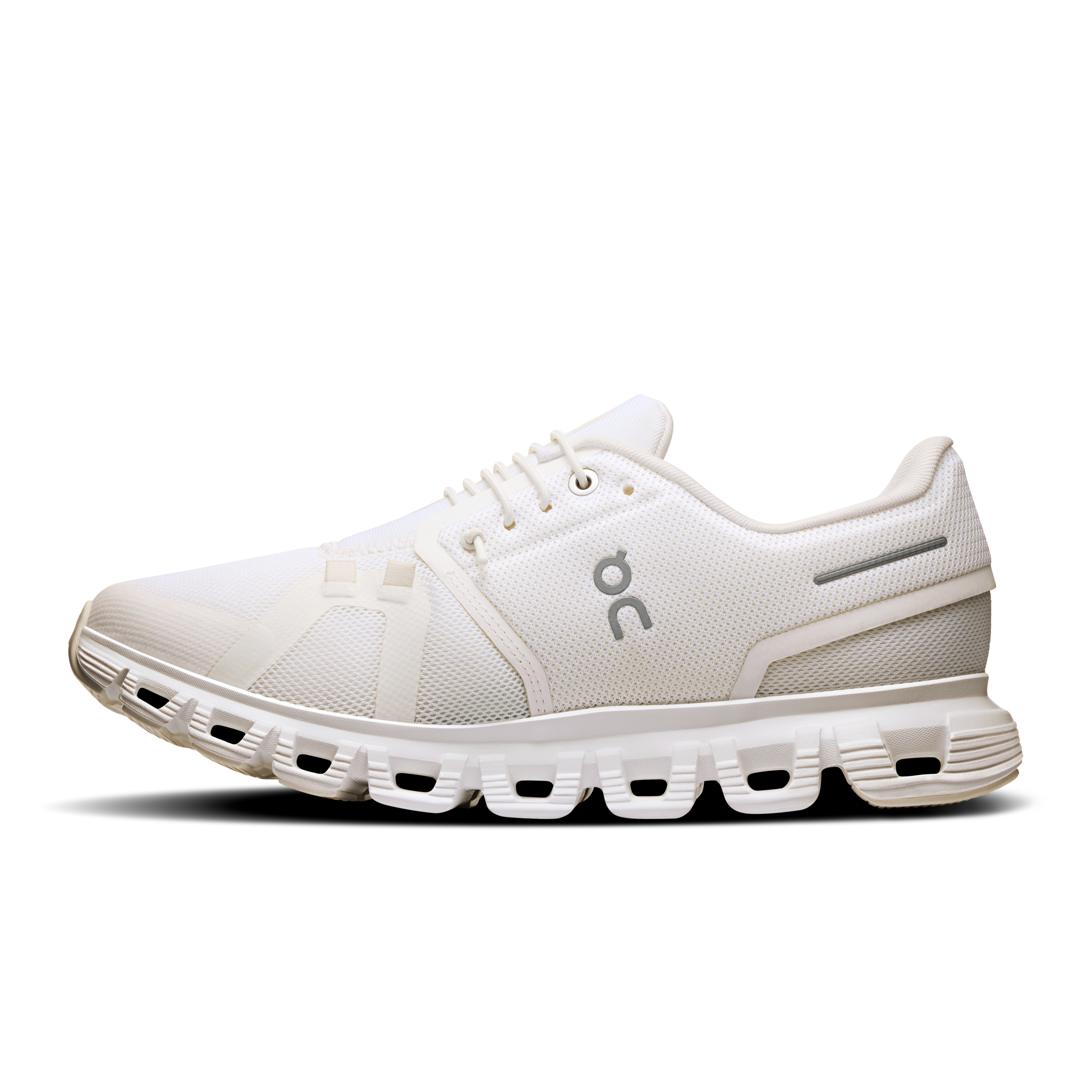 On Cloud 6 White & White Femme Active Life Chaussures