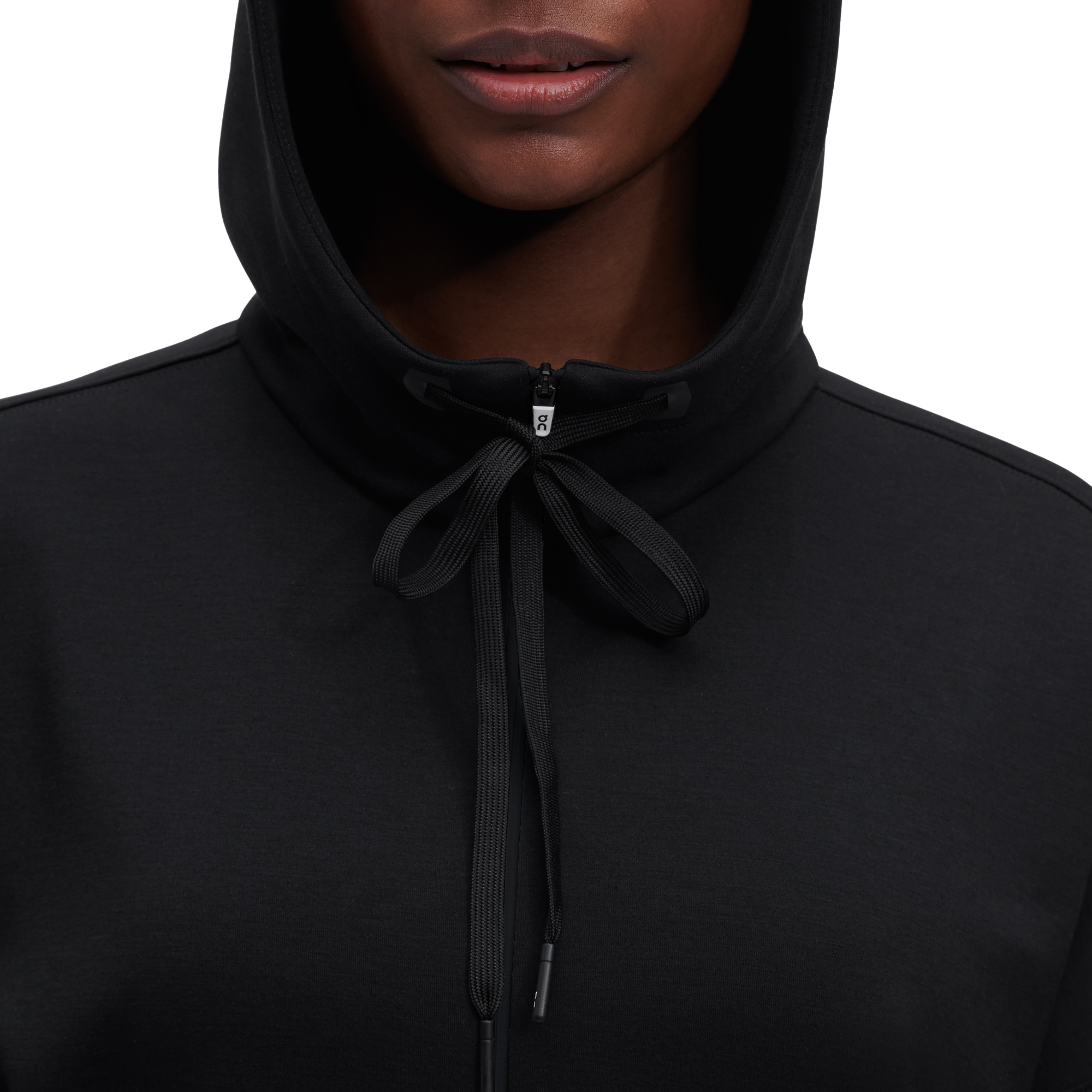 On Zipped Hoodie Black Femme Sweats à capuche et sweats