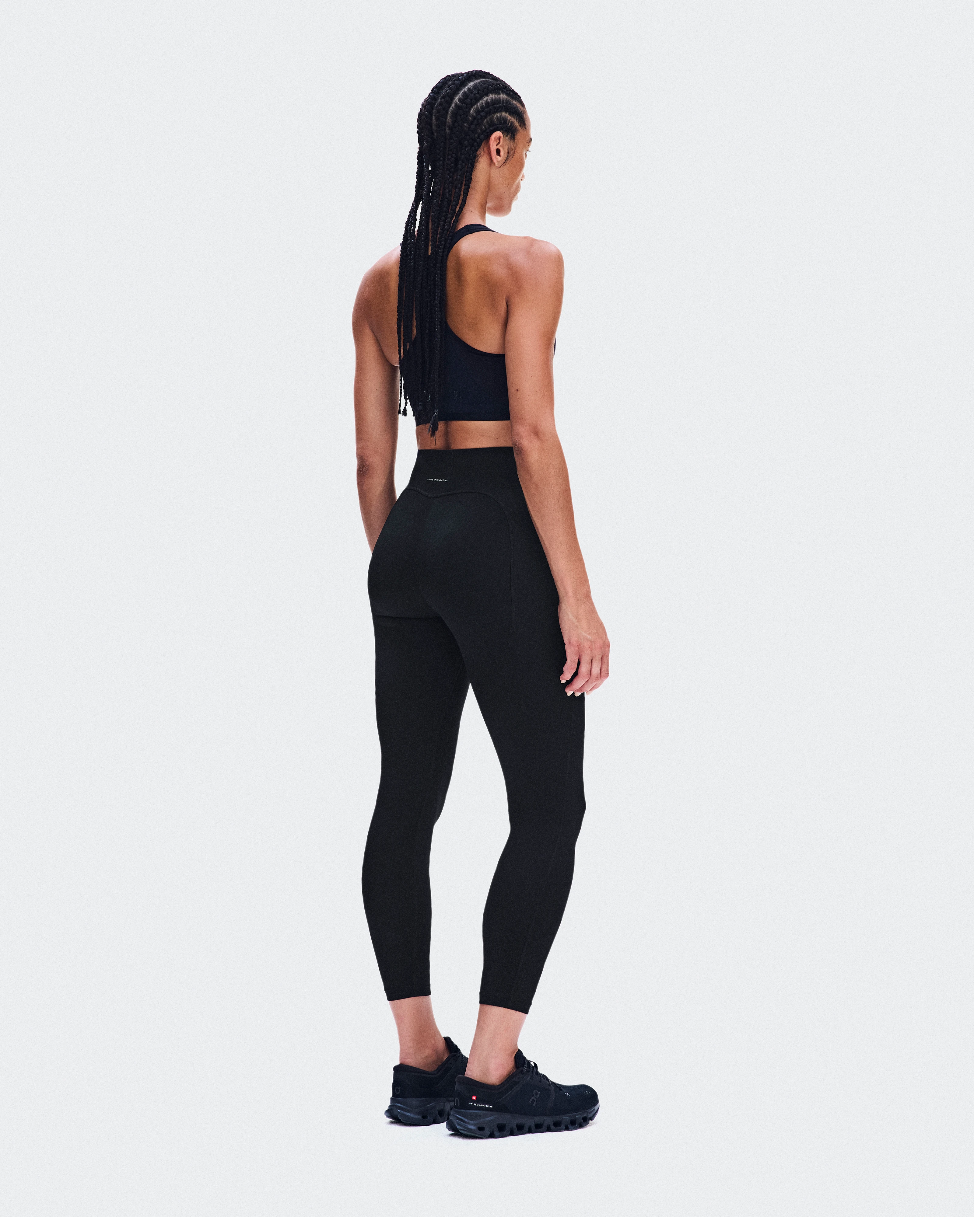 On Train Tights 7/8 Black Femme Leggings