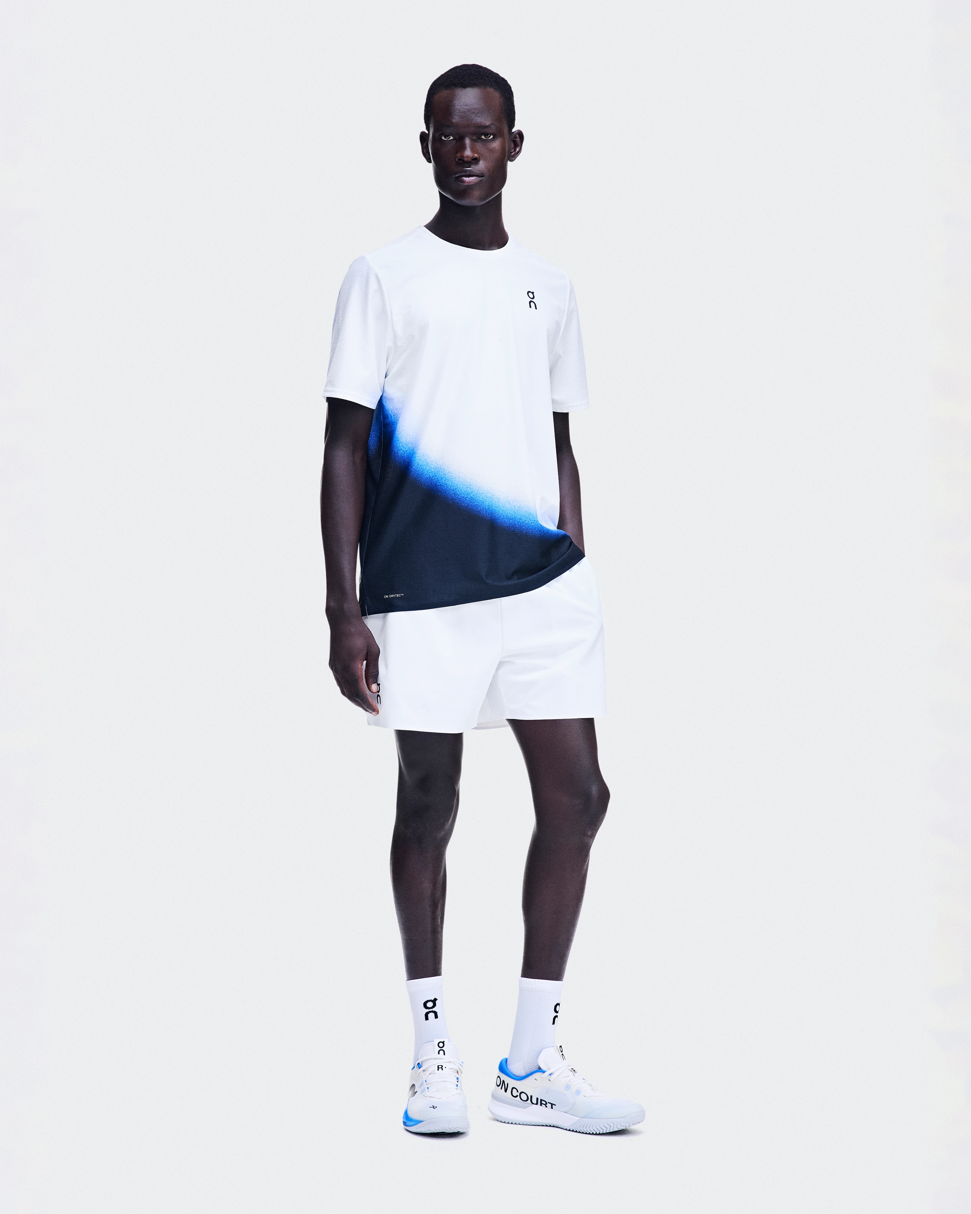 On Court-T Swing White & Jay Homme Hauts et t-shirts
