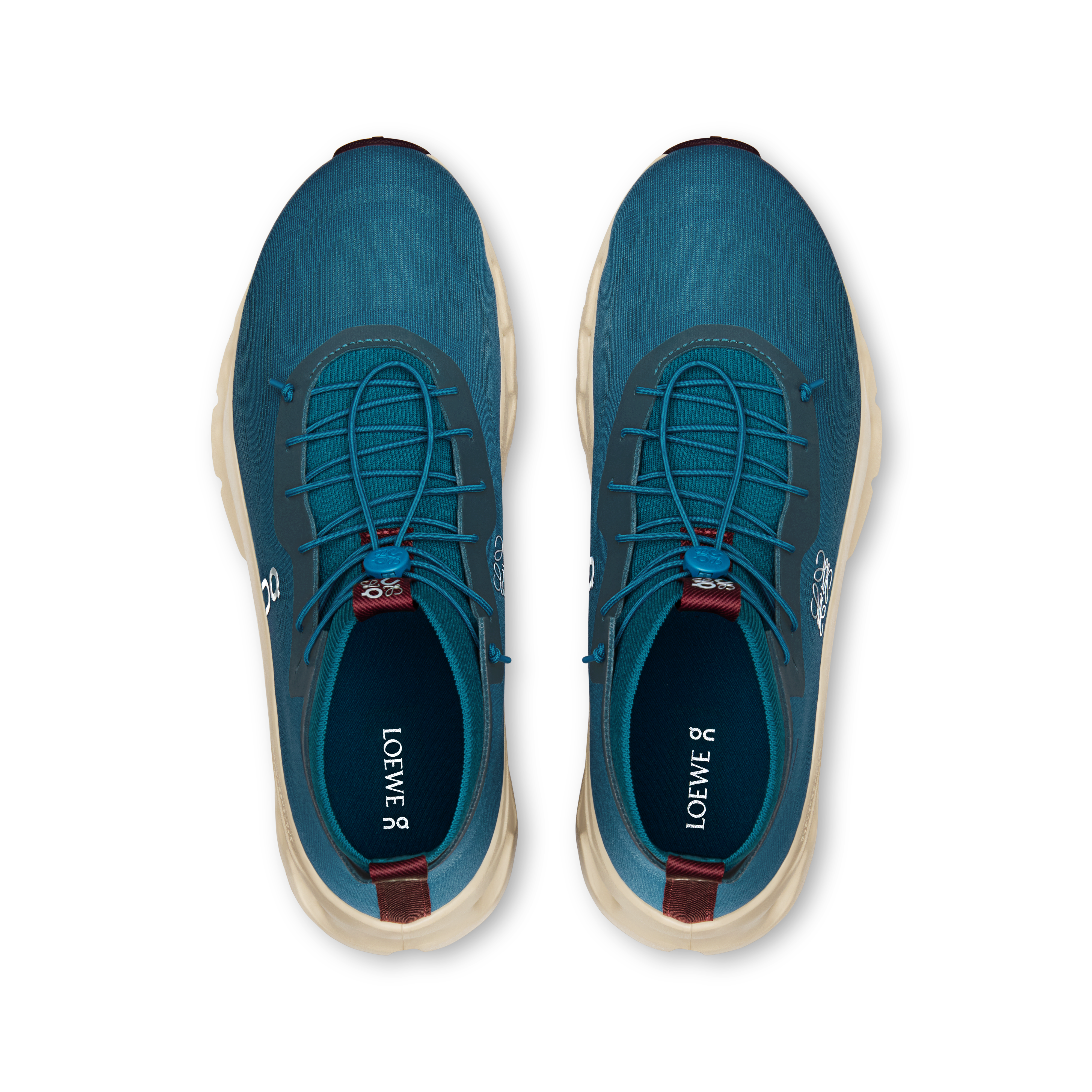 On Cloudtilt Hi LOEWE Teal & Oatmeal | Burgundy Homme Active Life Chaussures