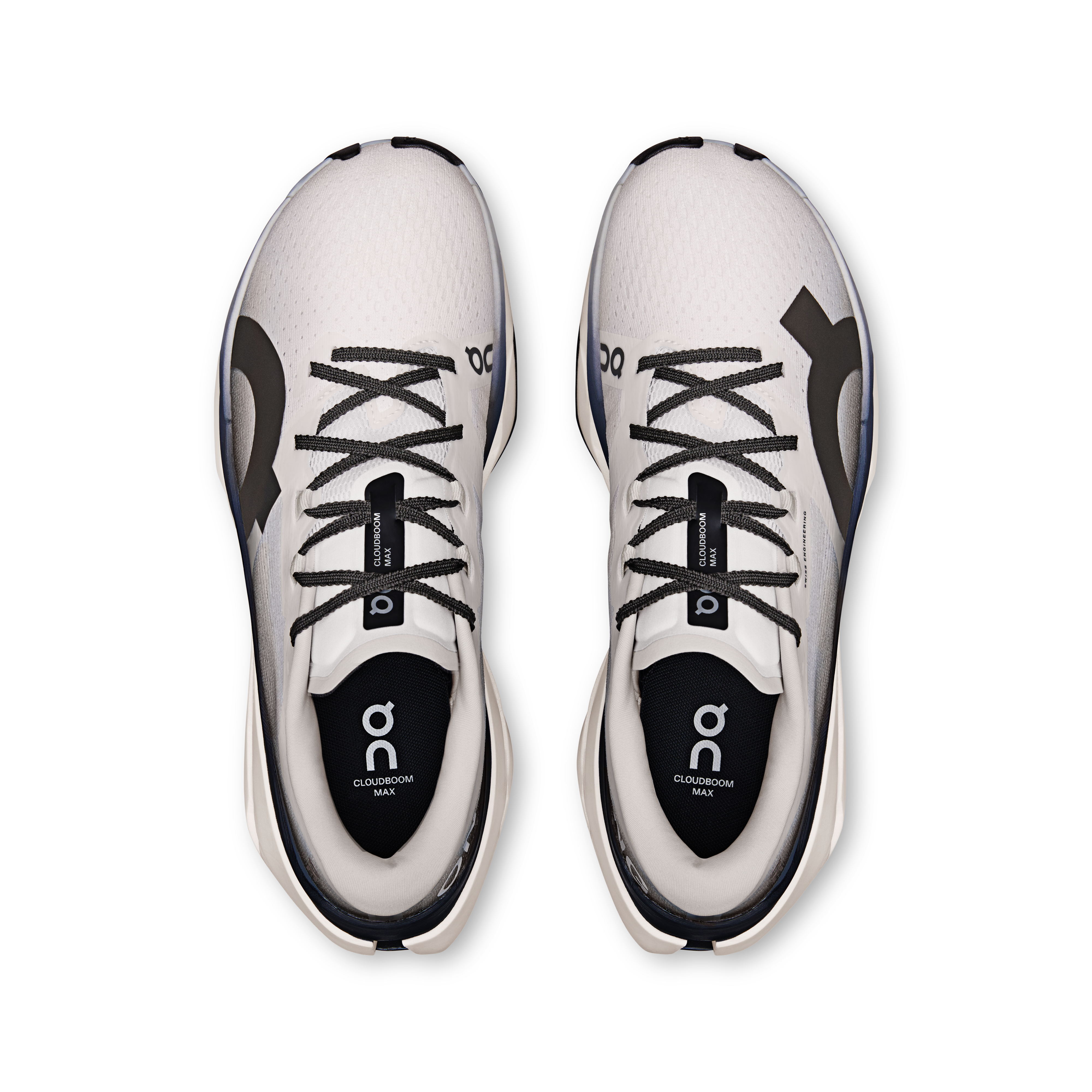On Cloudboom Max White & Black Homme Running sur route Chaussures