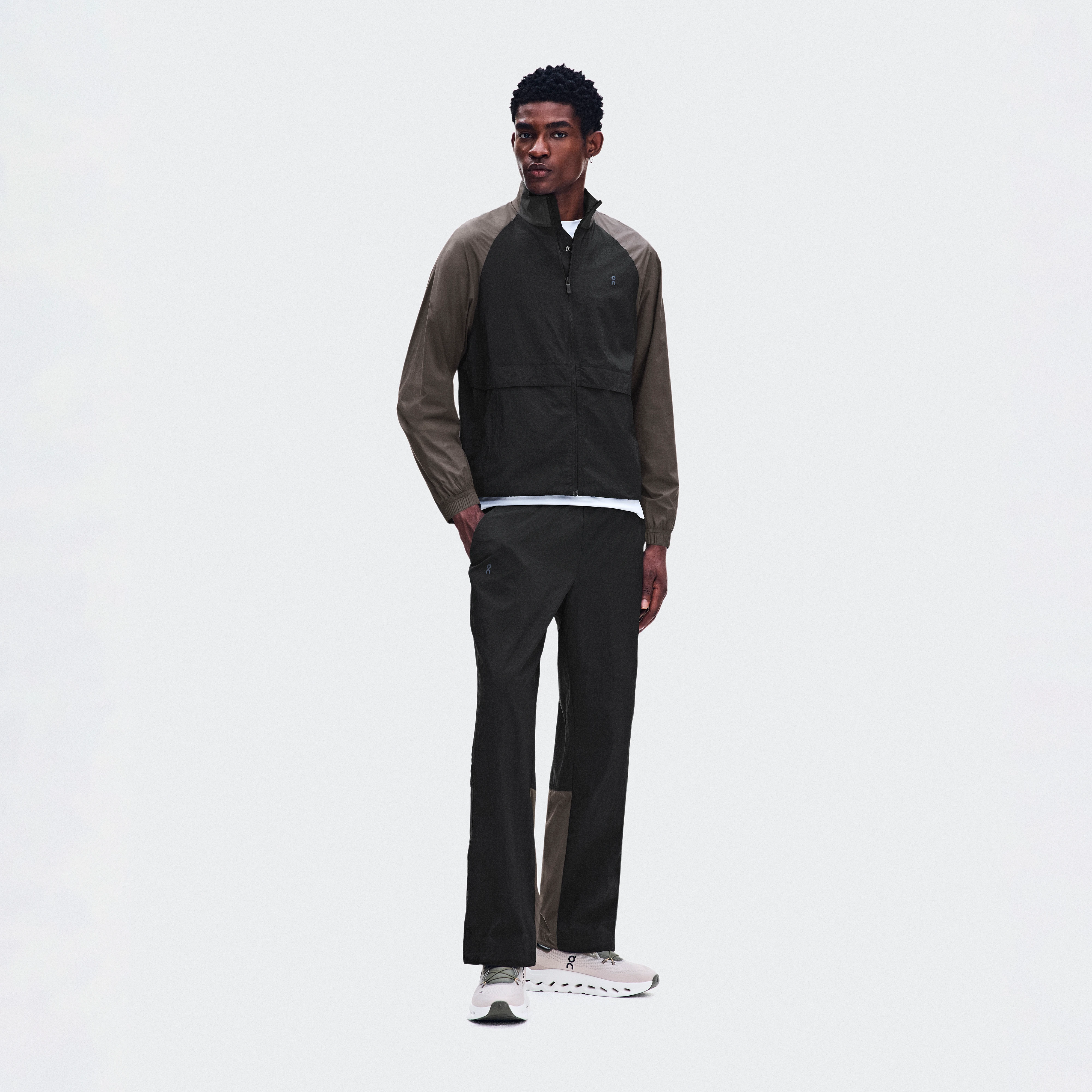 On All-Day Track Jacket Black & Espresso Homme – Essentiel revisité Athlétisme Vestes