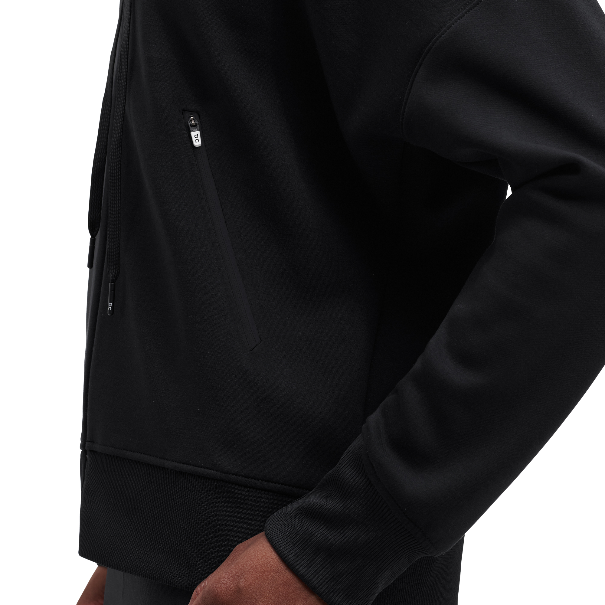 On Zipped Hoodie Black Femme Sweats à capuche et sweats