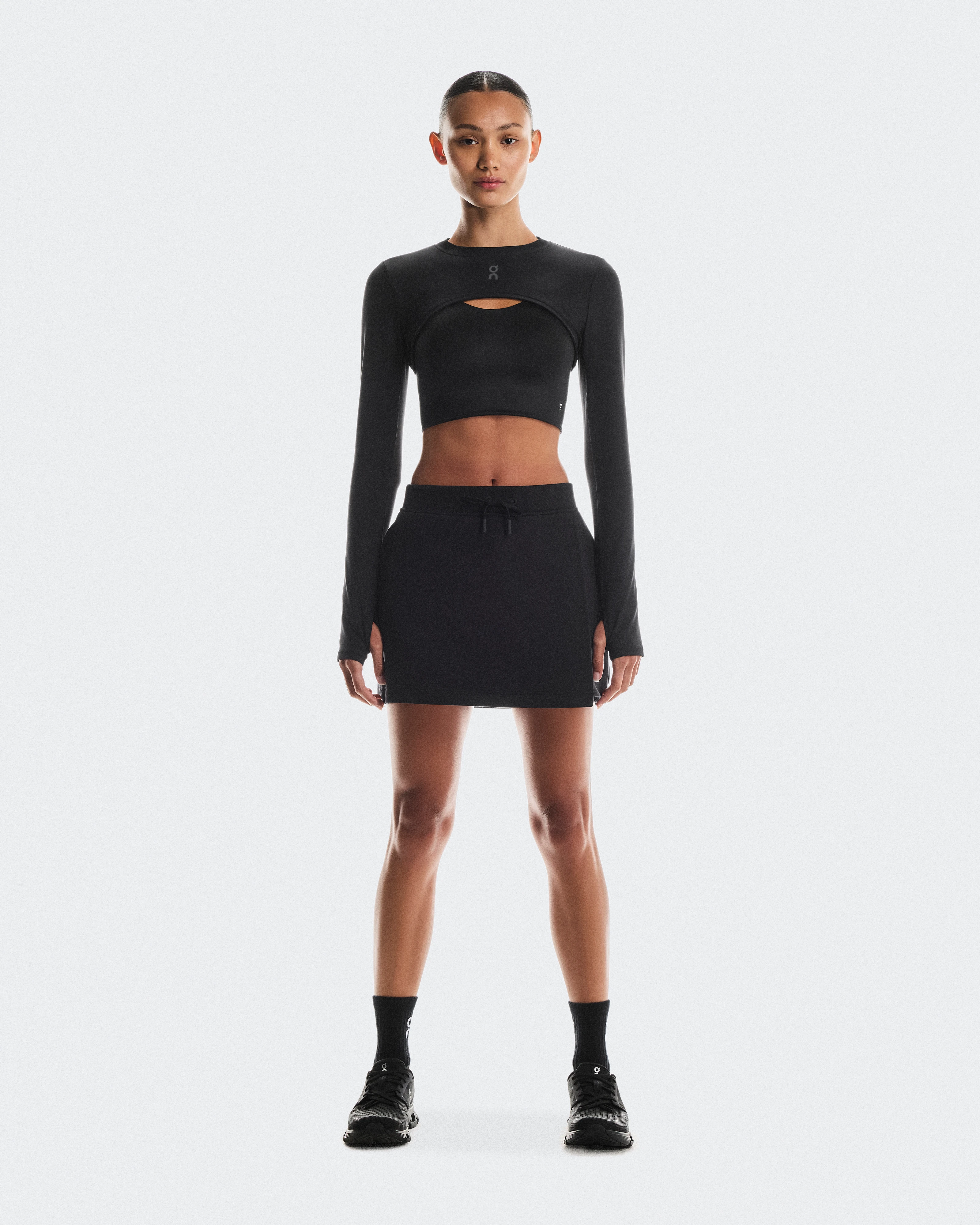 On Focus Tech Skirt Black Femme Jupes