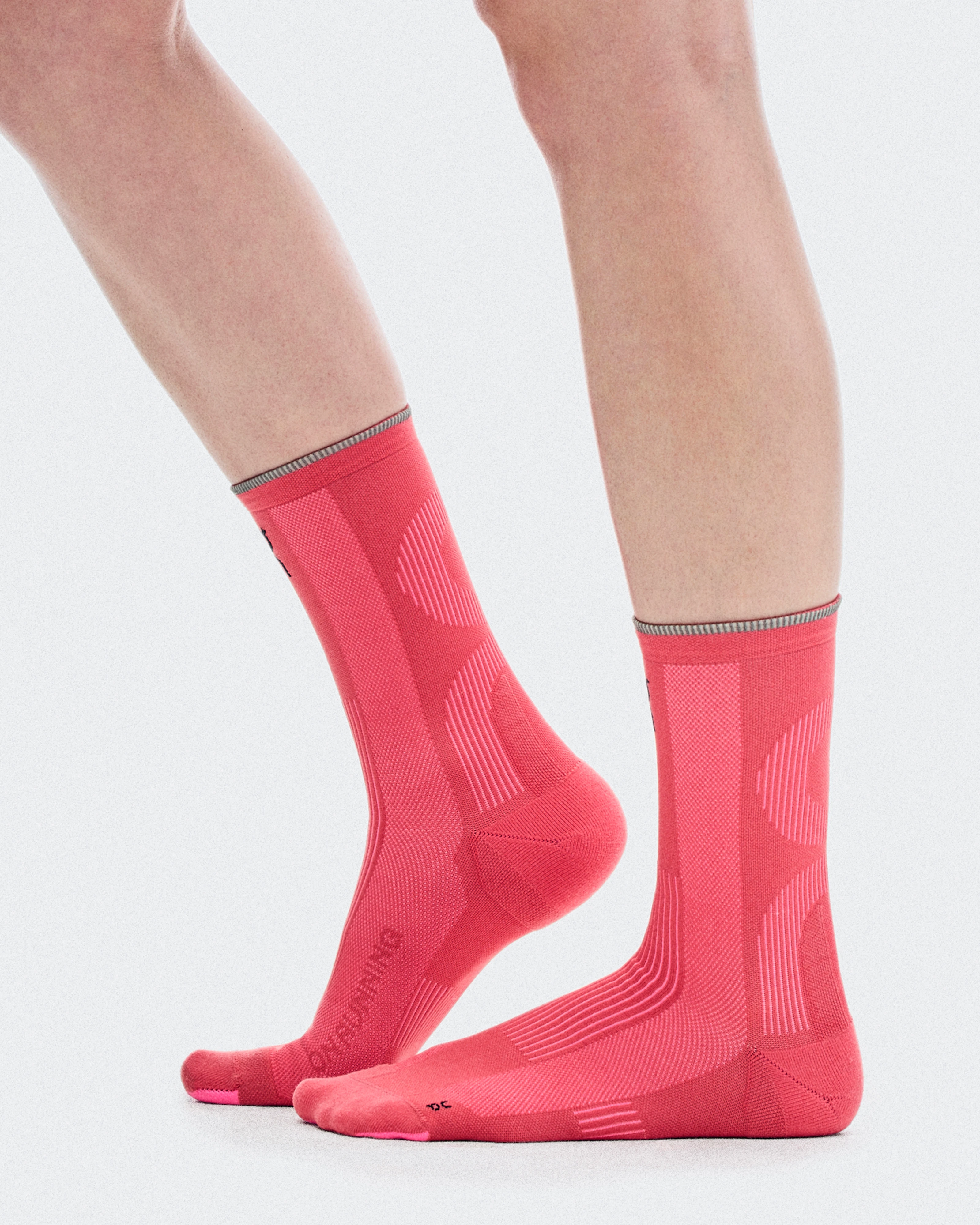 On Elite Run Sock High Camellia & Azalea Unisexe Chaussettes