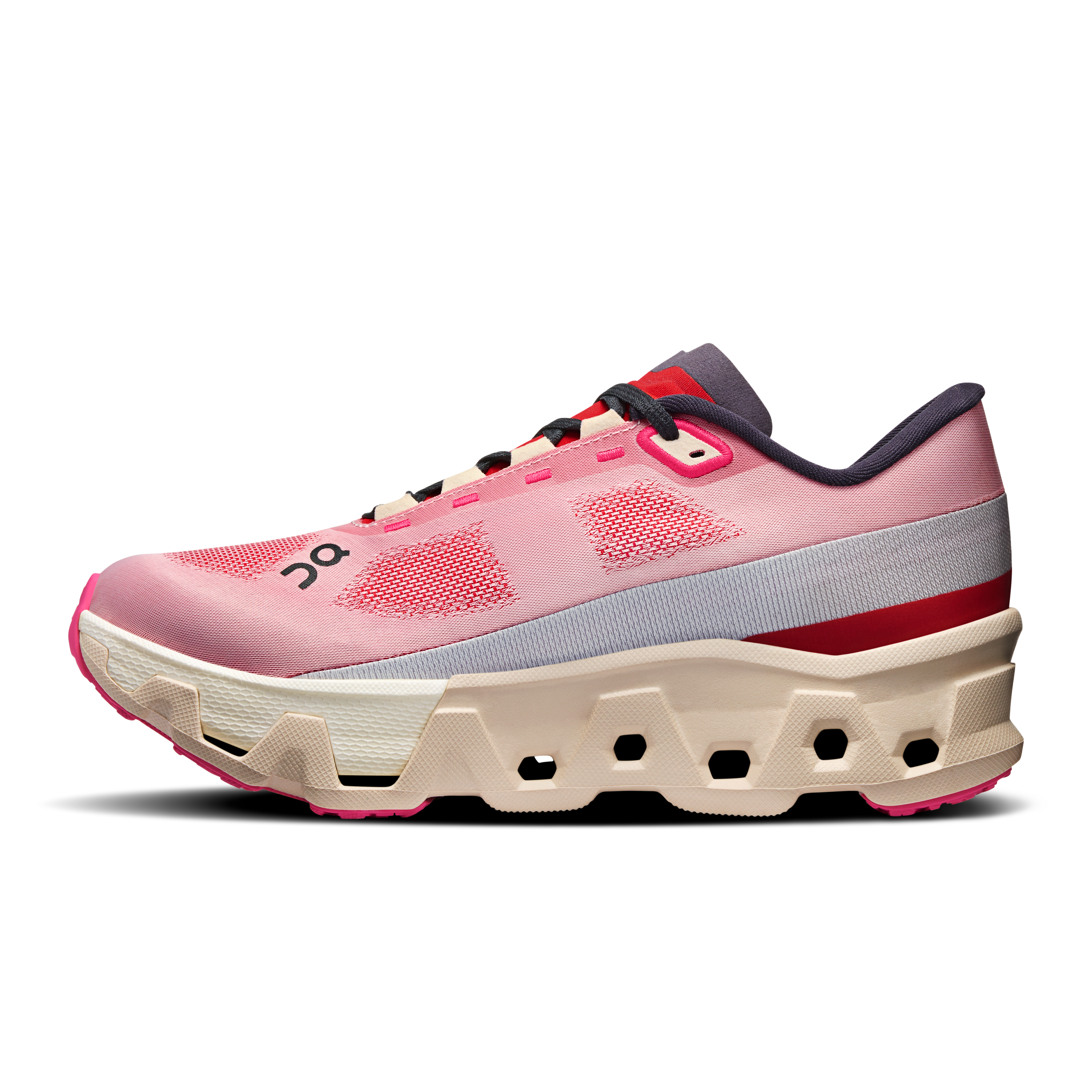 On Cloudmonster Hyper Red & Cream Femme Running sur route Chaussures