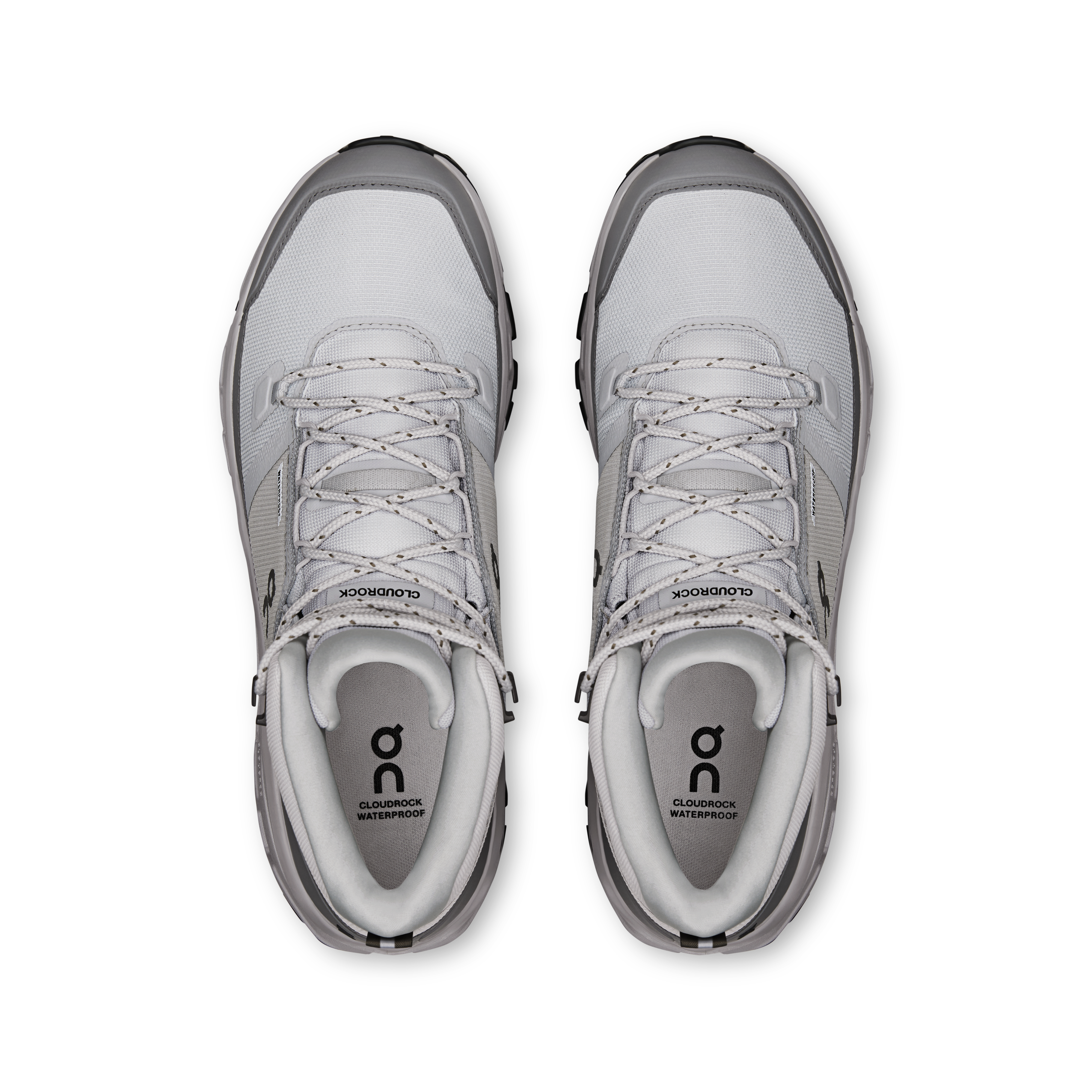 On Cloudrock Mid Waterproof Glacier & Alloy Homme Randonnée Chaussures