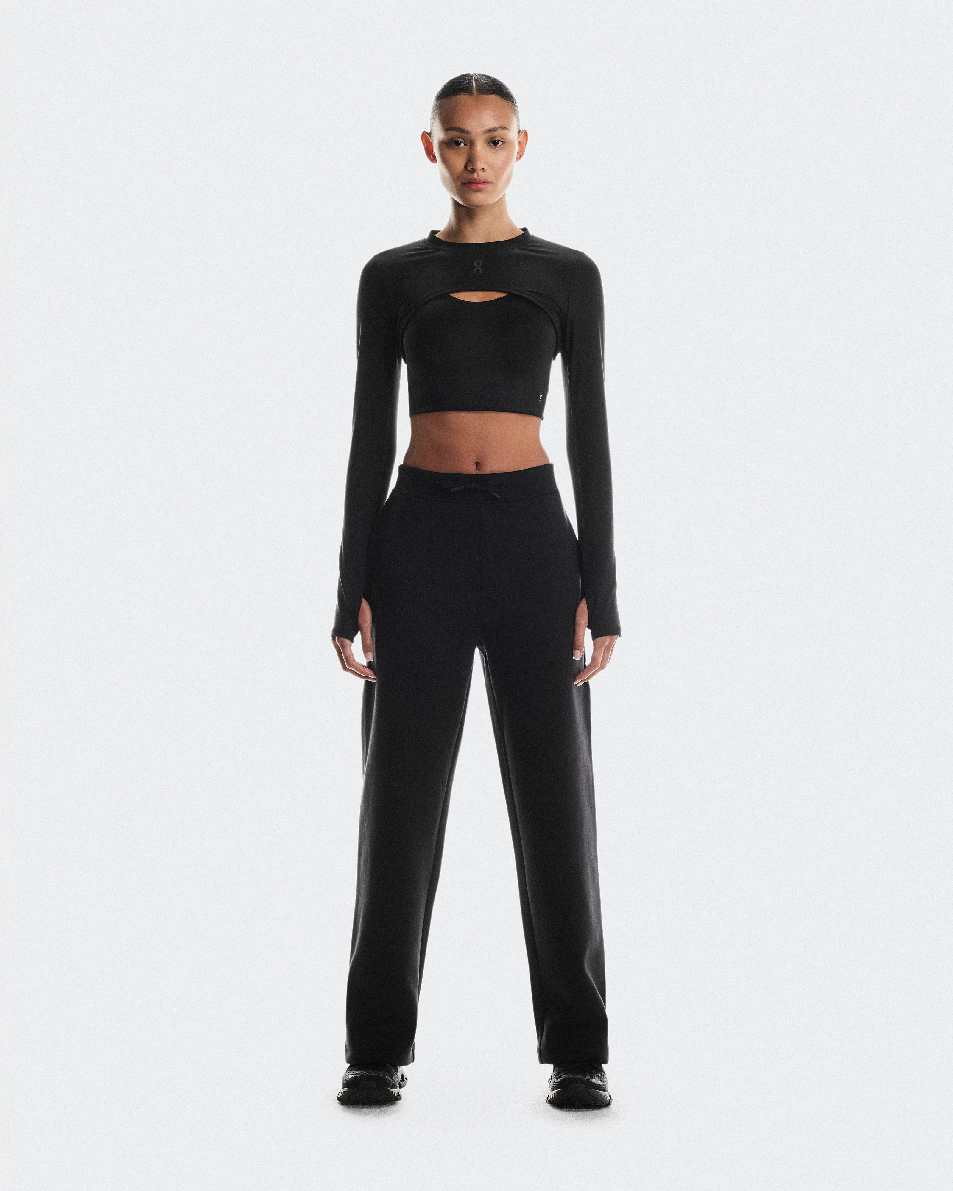 On Focus Tech Sweatpants Black Femme Pantalons