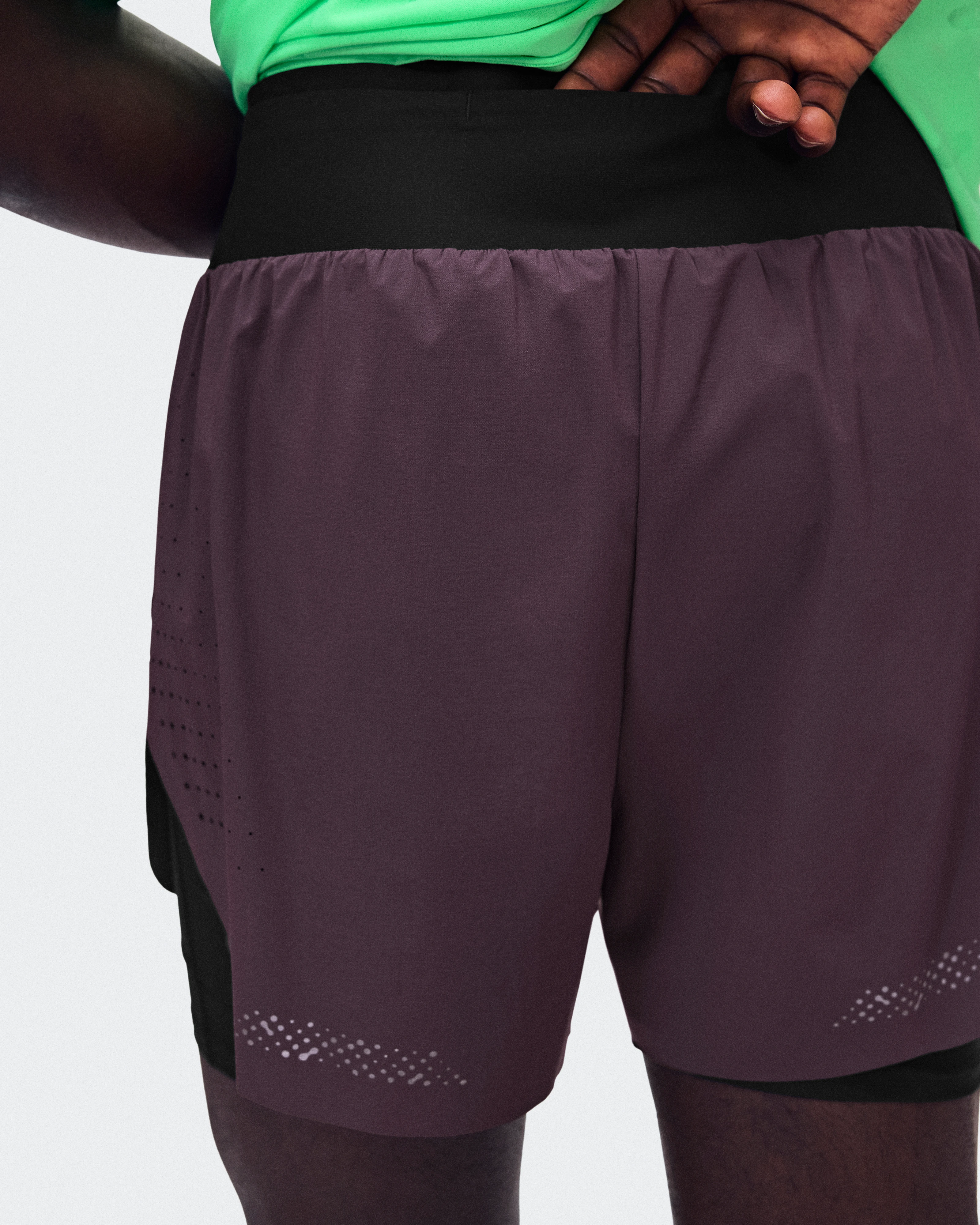 On Zero 2-in-1 Shorts Urchin & Black Homme Shorts