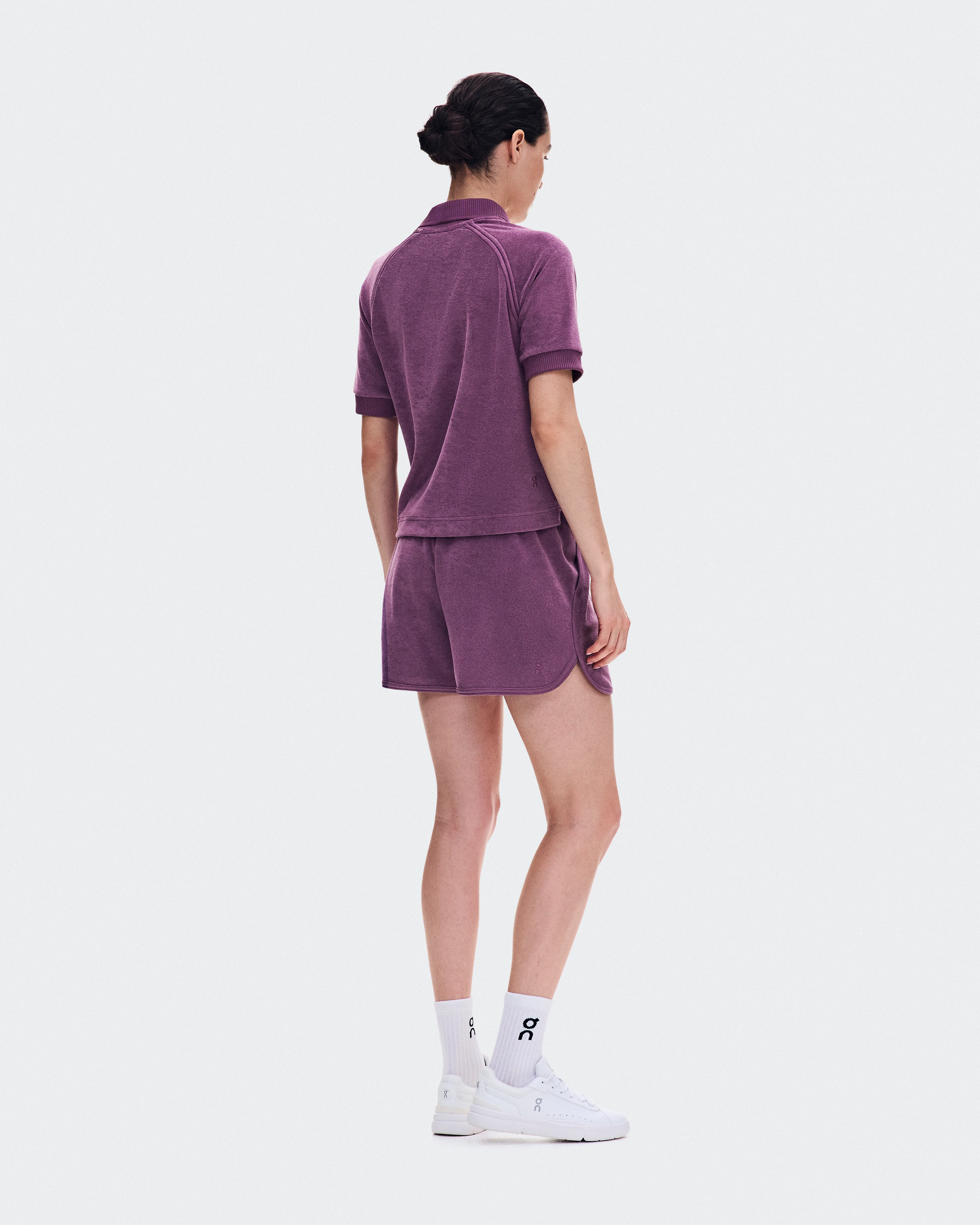On Courtside Shorts Terry Cassis Femme Active Life