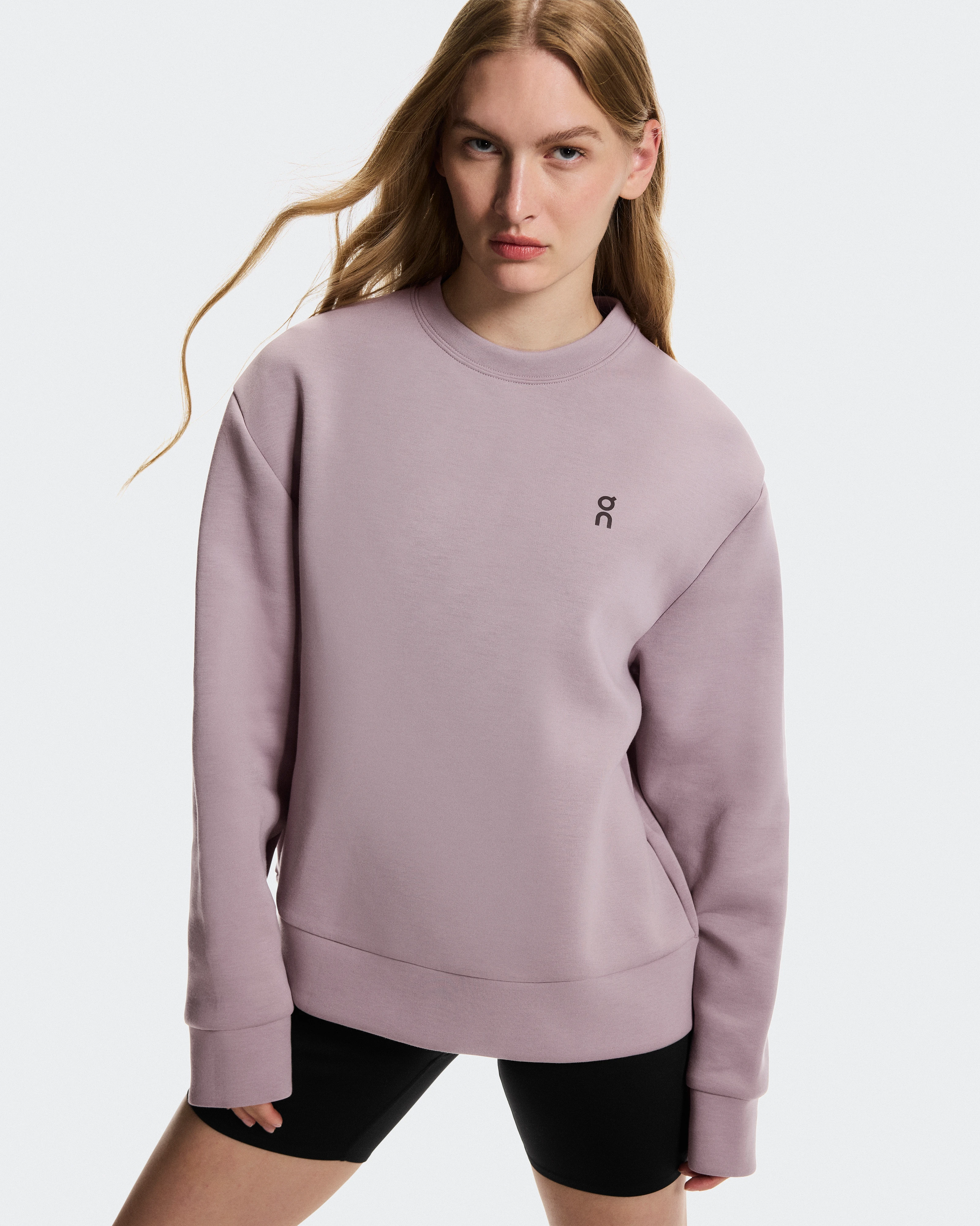 On Focus Tech Crew Heron Femme Sweats à capuche et sweats