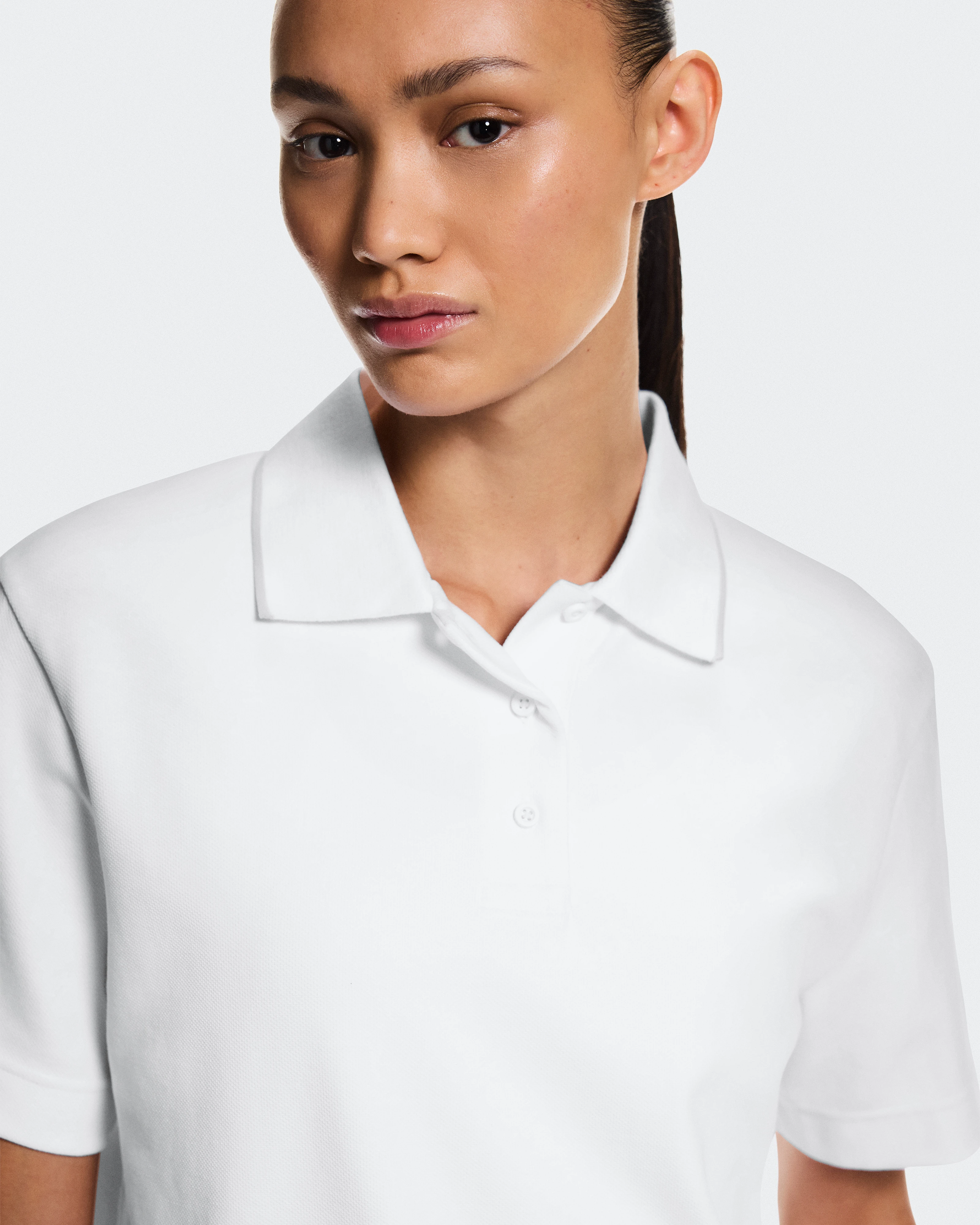On Courtside Polo White & Sand Femme Hauts et t-shirts