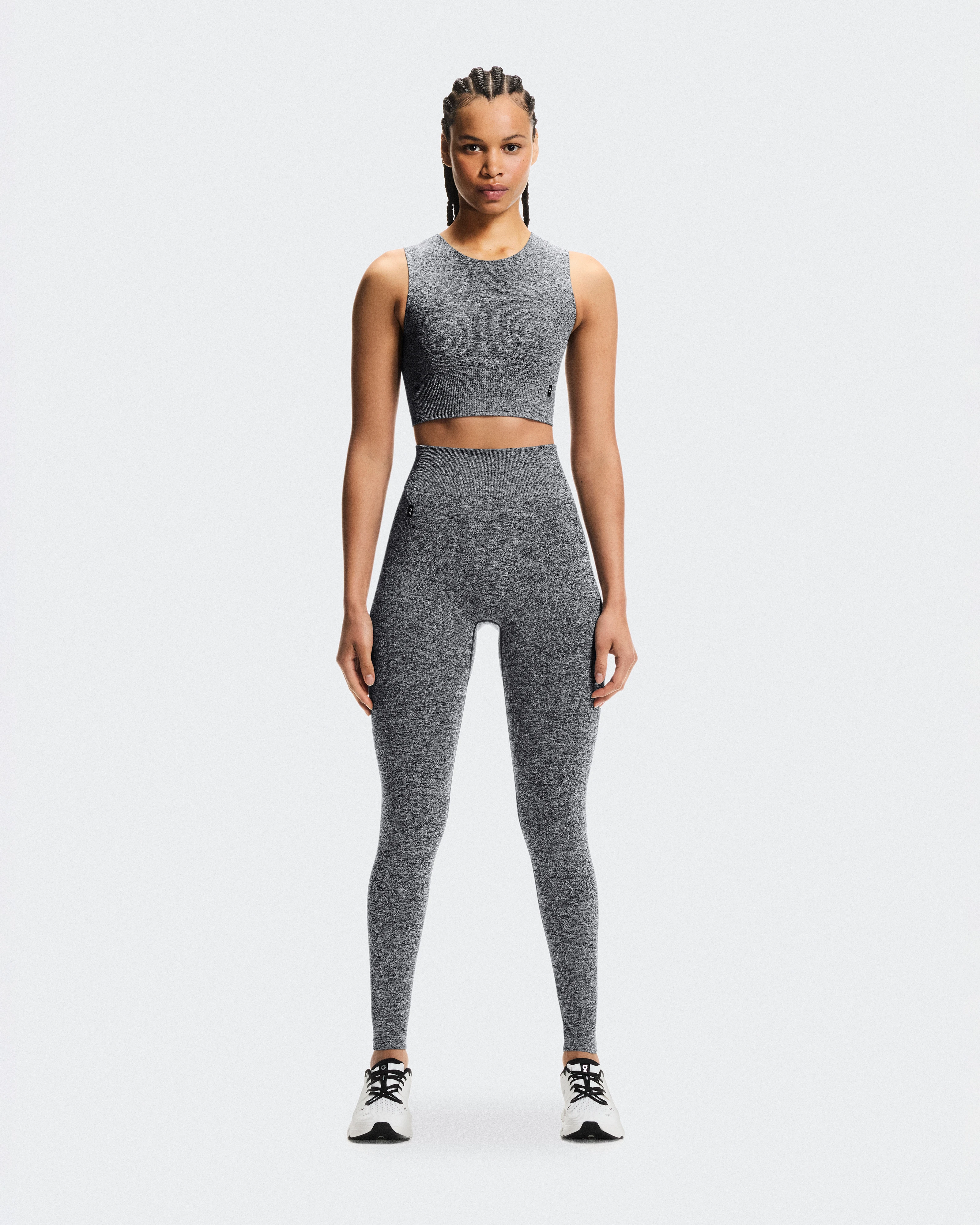 On Studio Knit Leggings Graphite Heather Femme Leggings