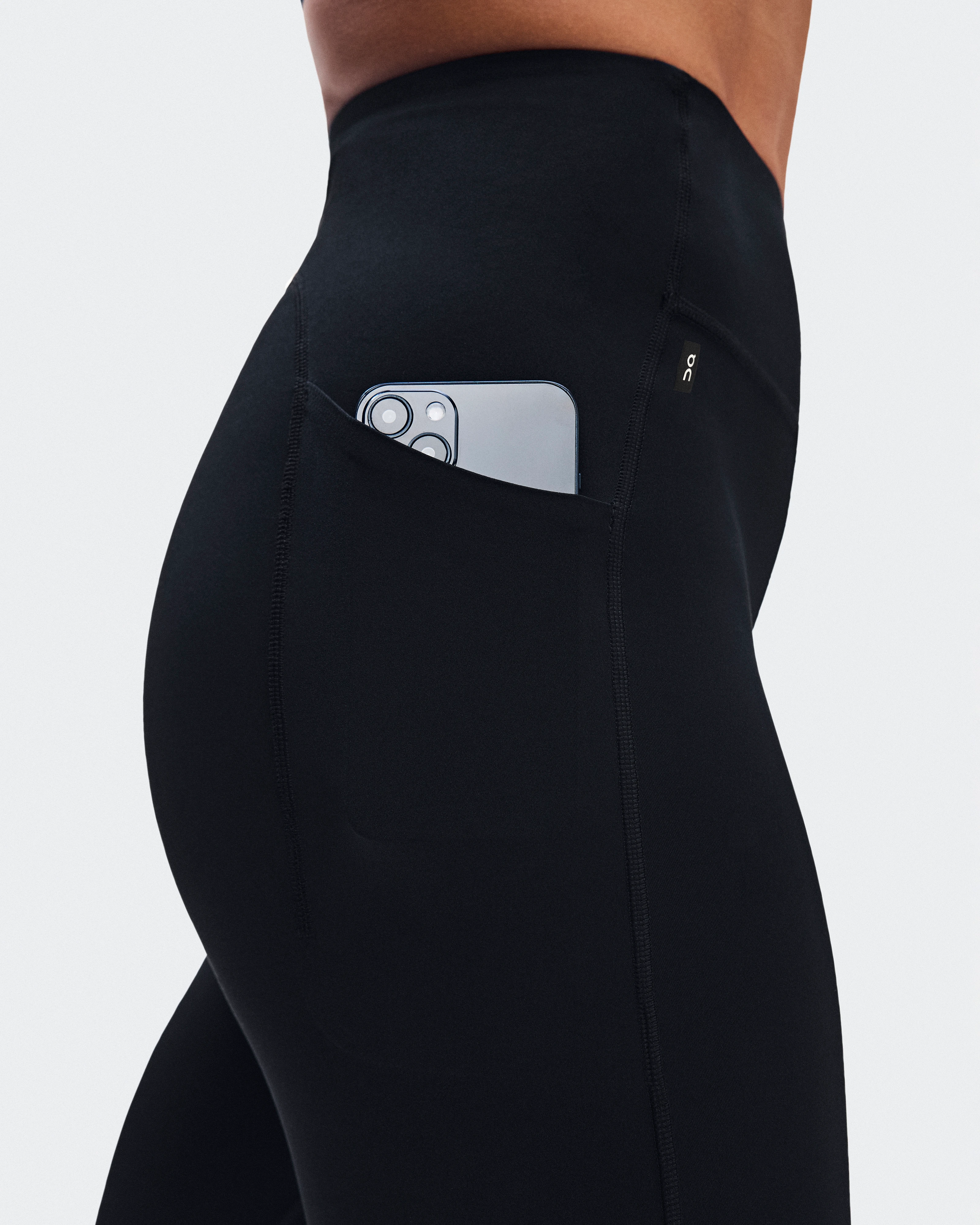 On Train Tights 7/8 Black Femme Leggings